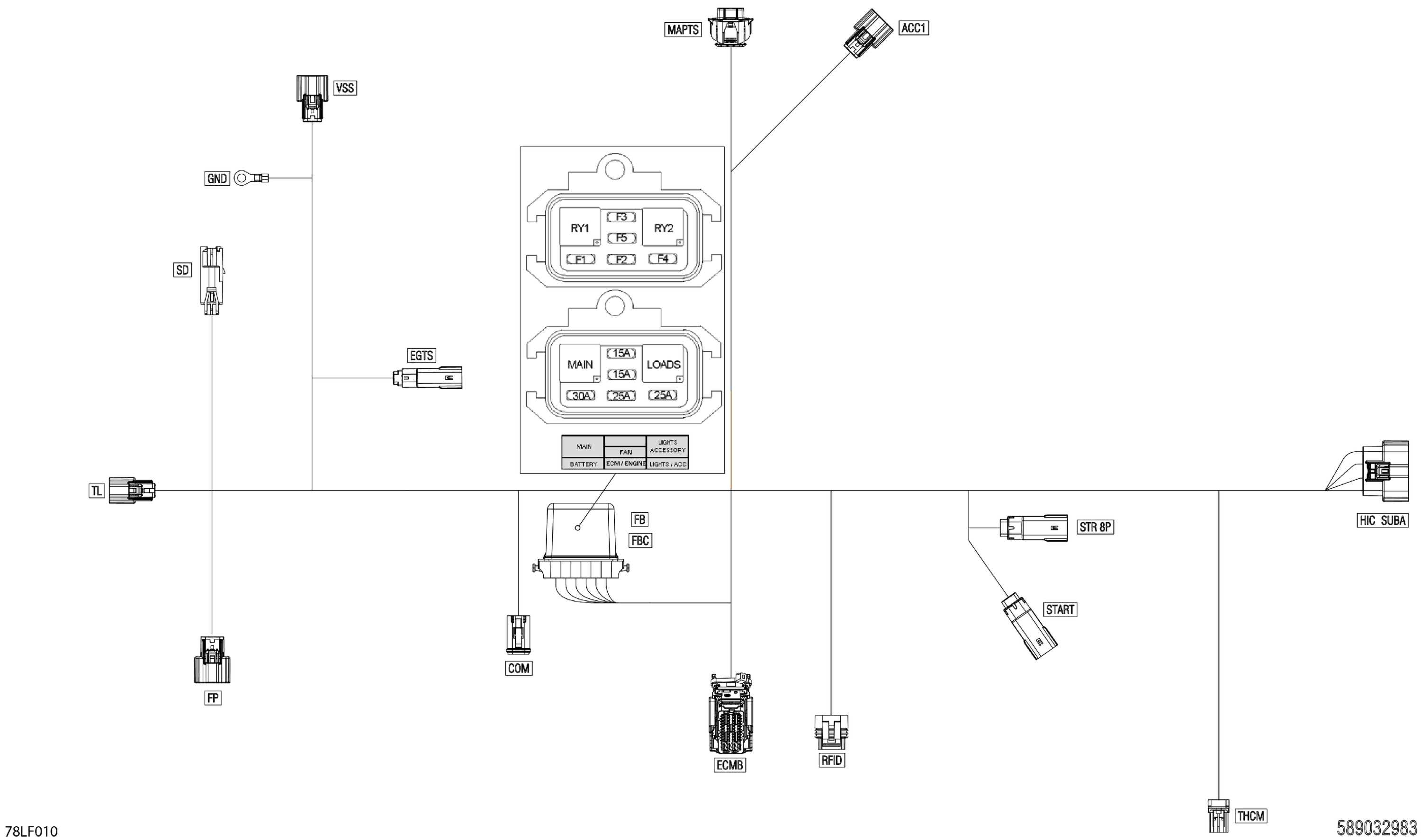 Схема узла: Electric - Main Harness - 515179407