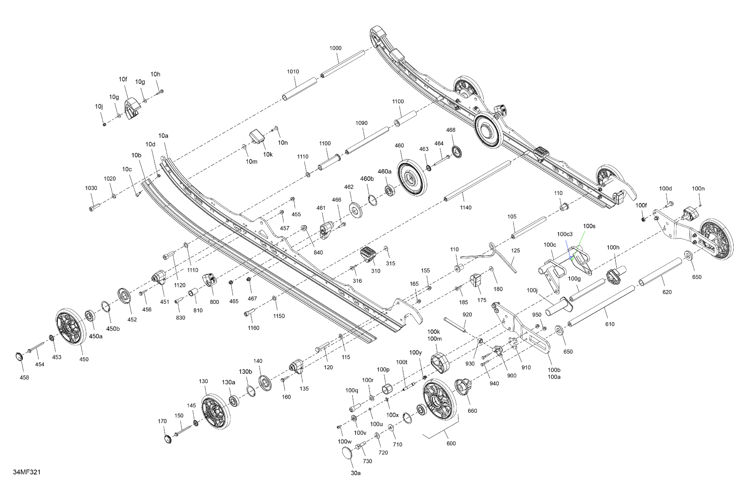 Схема узла: Suspension - Rear - Lower Section