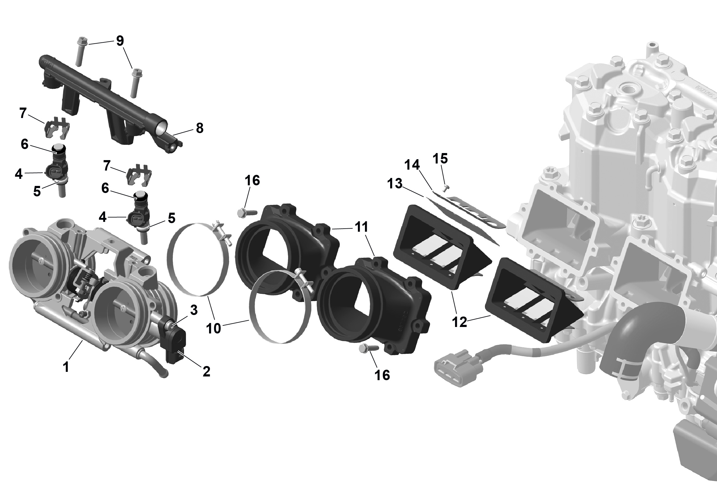 Схема узла: ROTAX - Electronic Fuel Injection