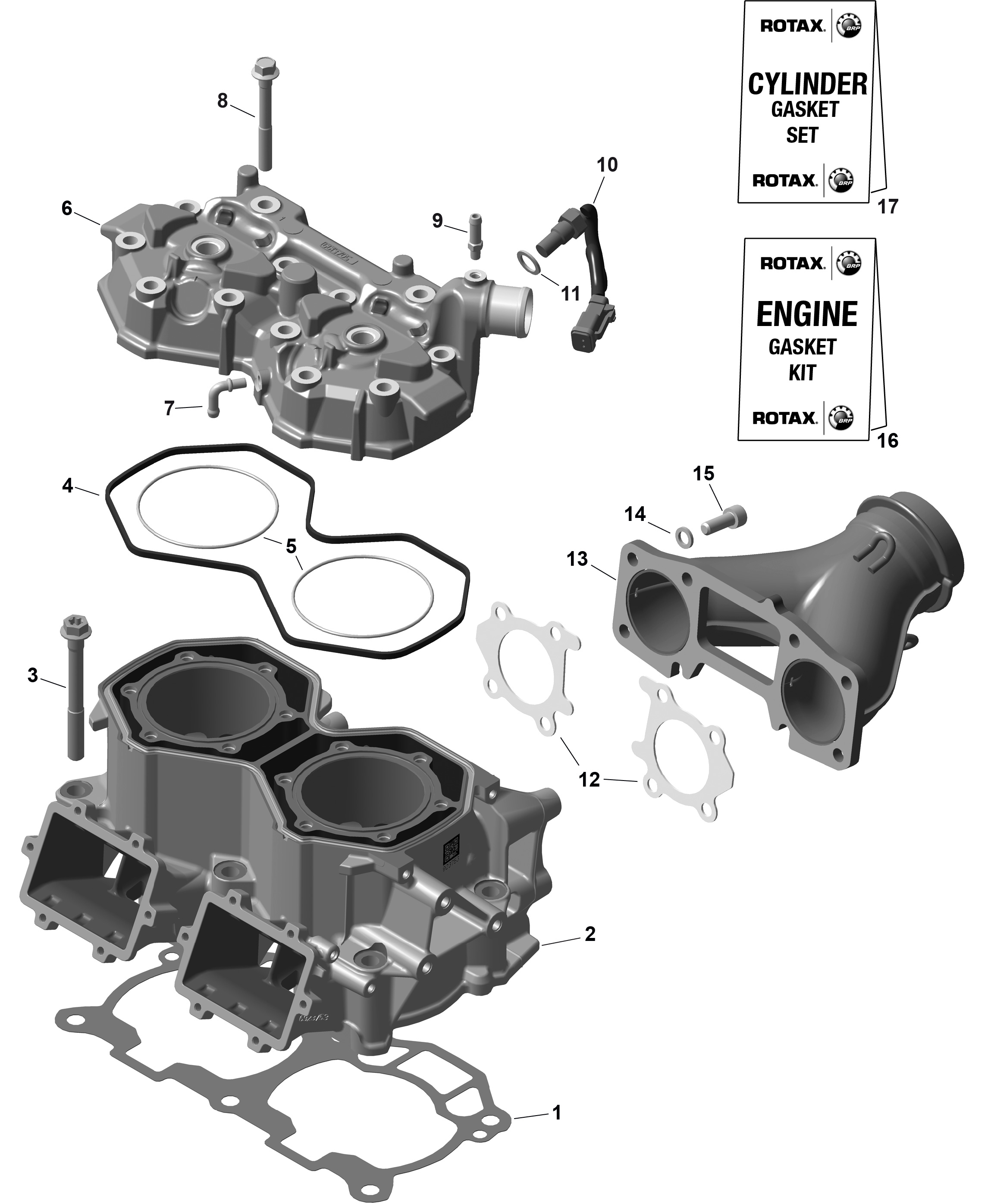 Схема узла: ROTAX - Cylinder Head