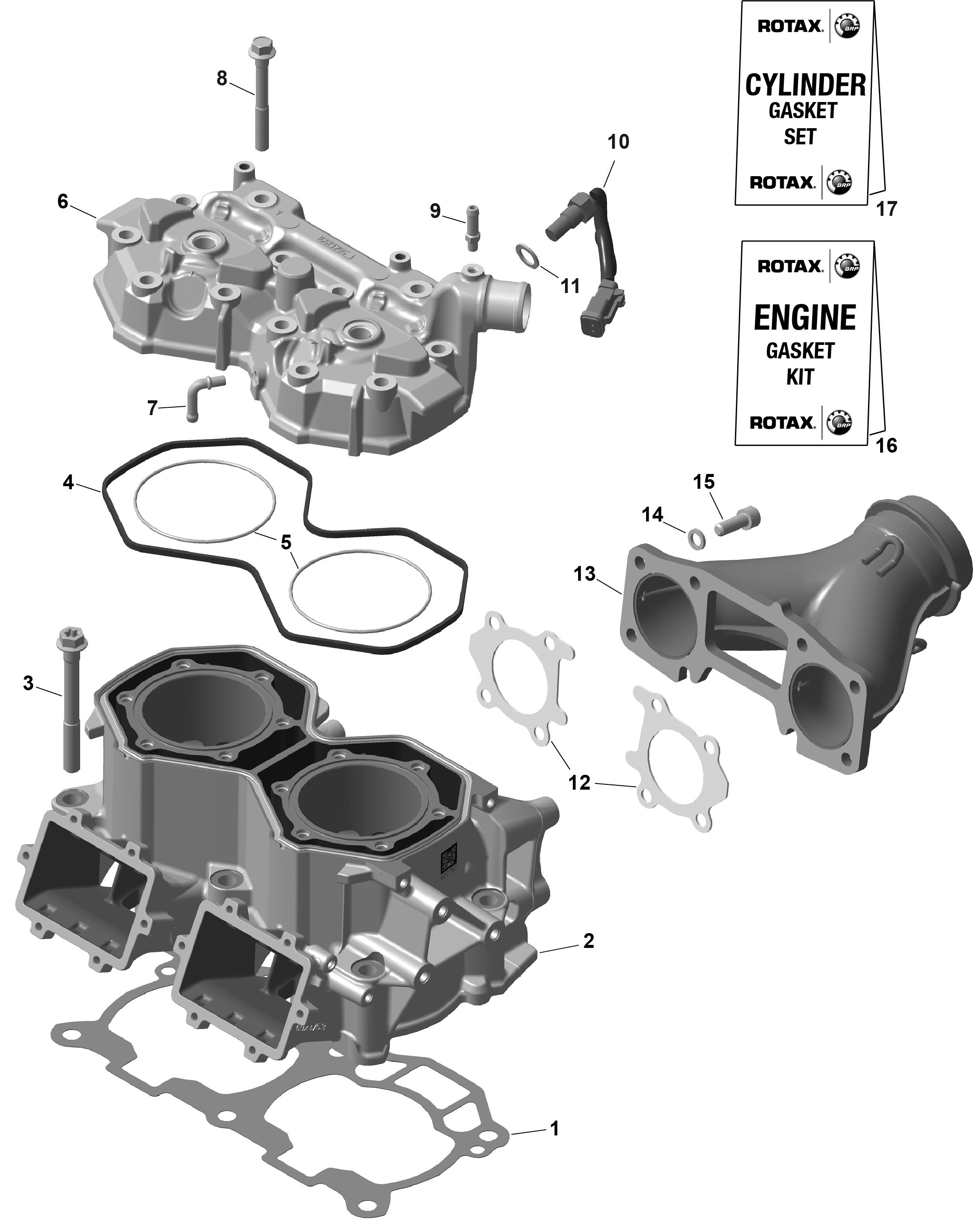 Схема узла: ROTAX - Cylinder Head