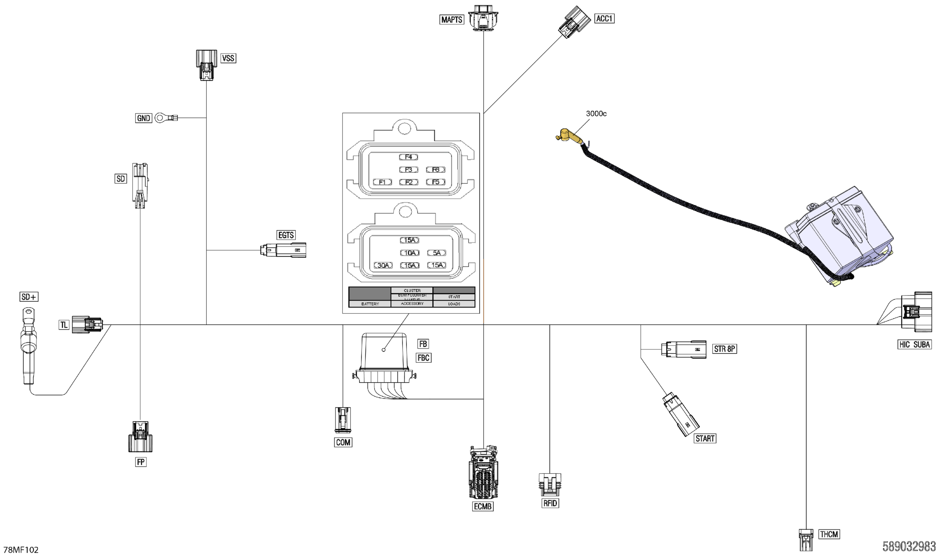 Схема узла: Electric - Main Harness - 515179405