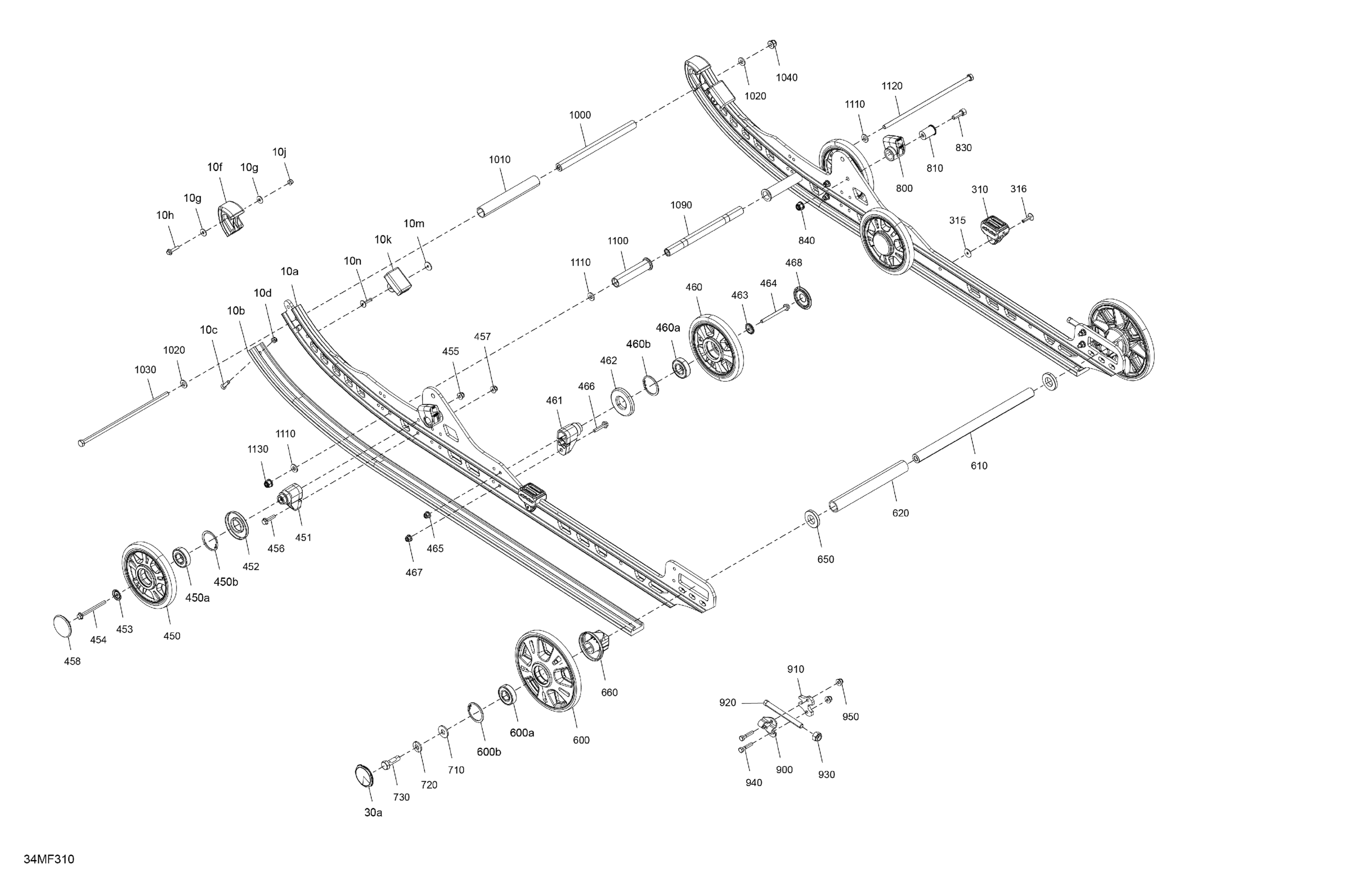 Схема узла: Suspension - Rear - Lower Section