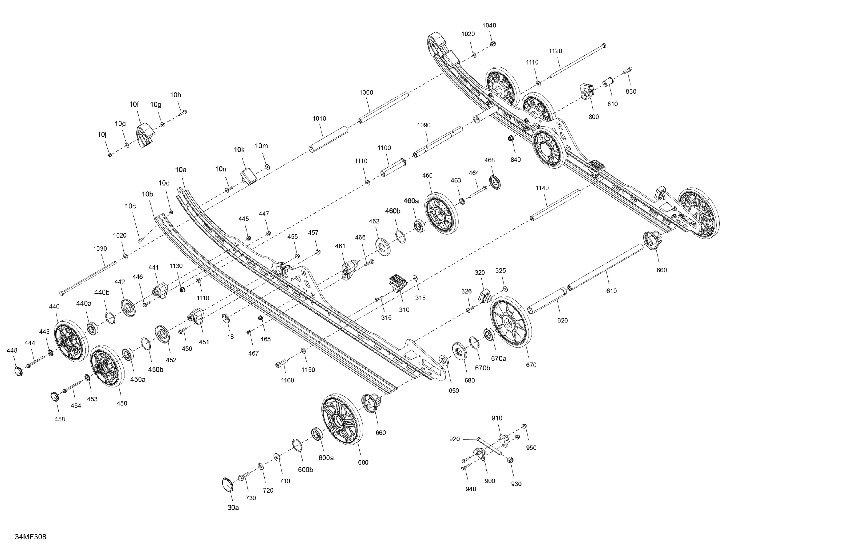 Схема узла: Suspension - Rear - Lower Section