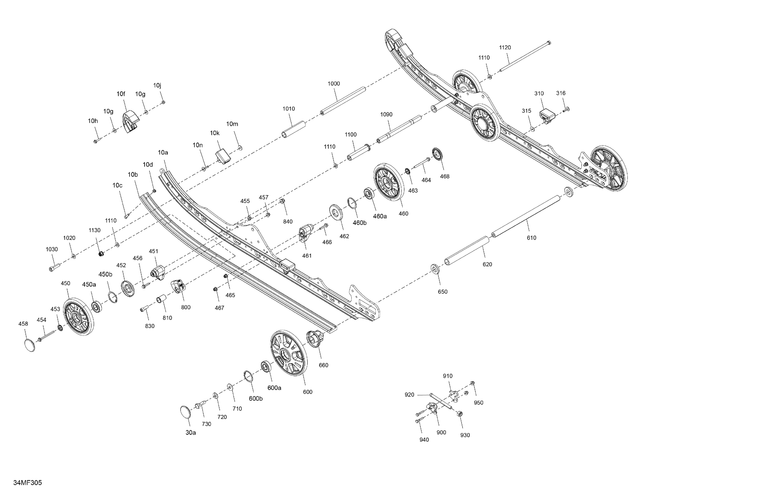 Схема узла: Suspension - Rear - Lower Section
