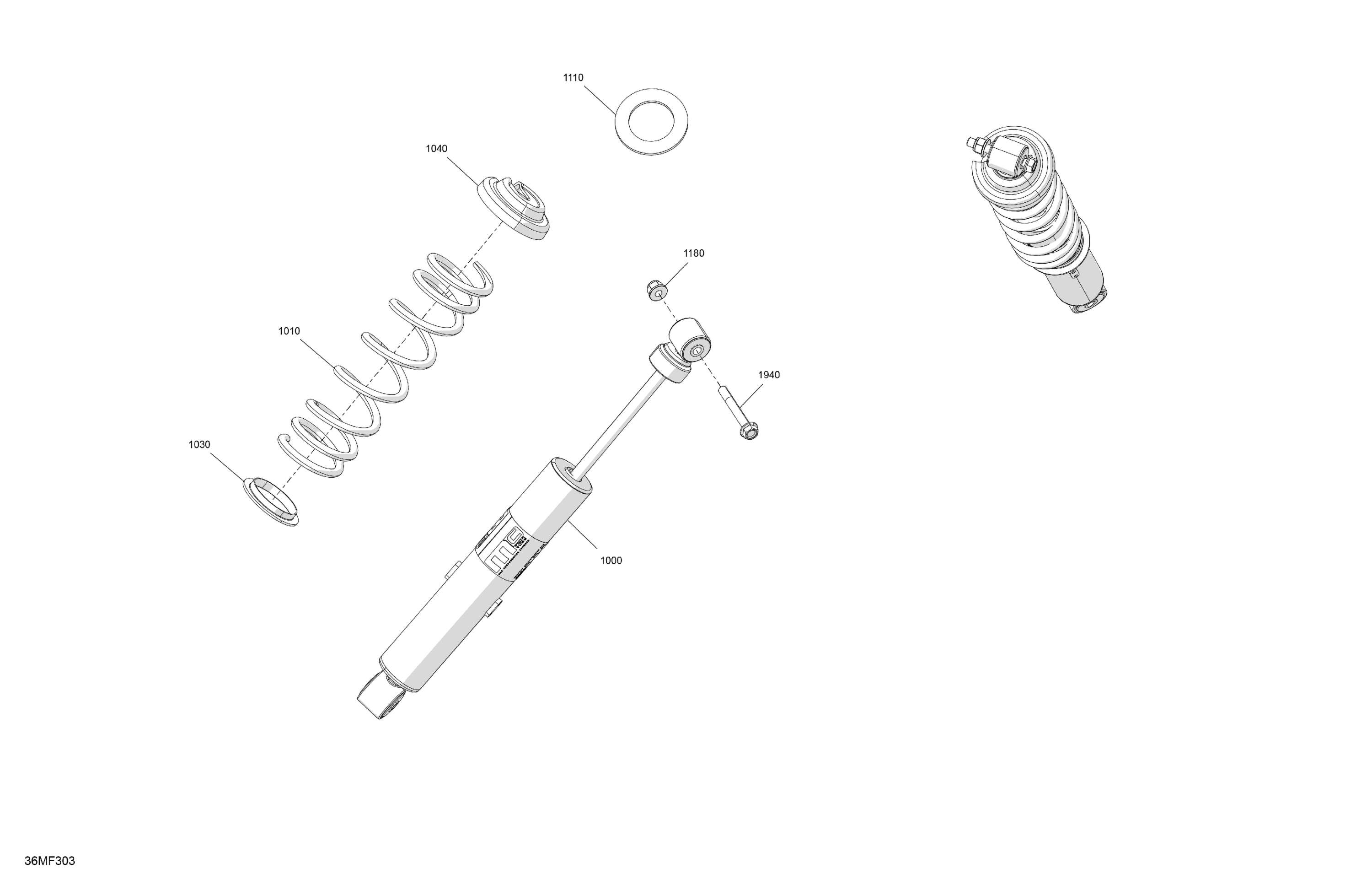 Схема узла: Suspension - Front Shock