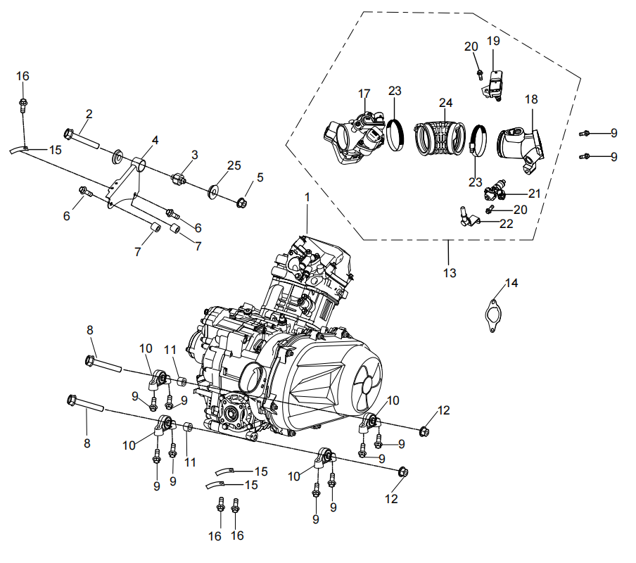 Двигатель — AODES WorkCross 550 · 2026