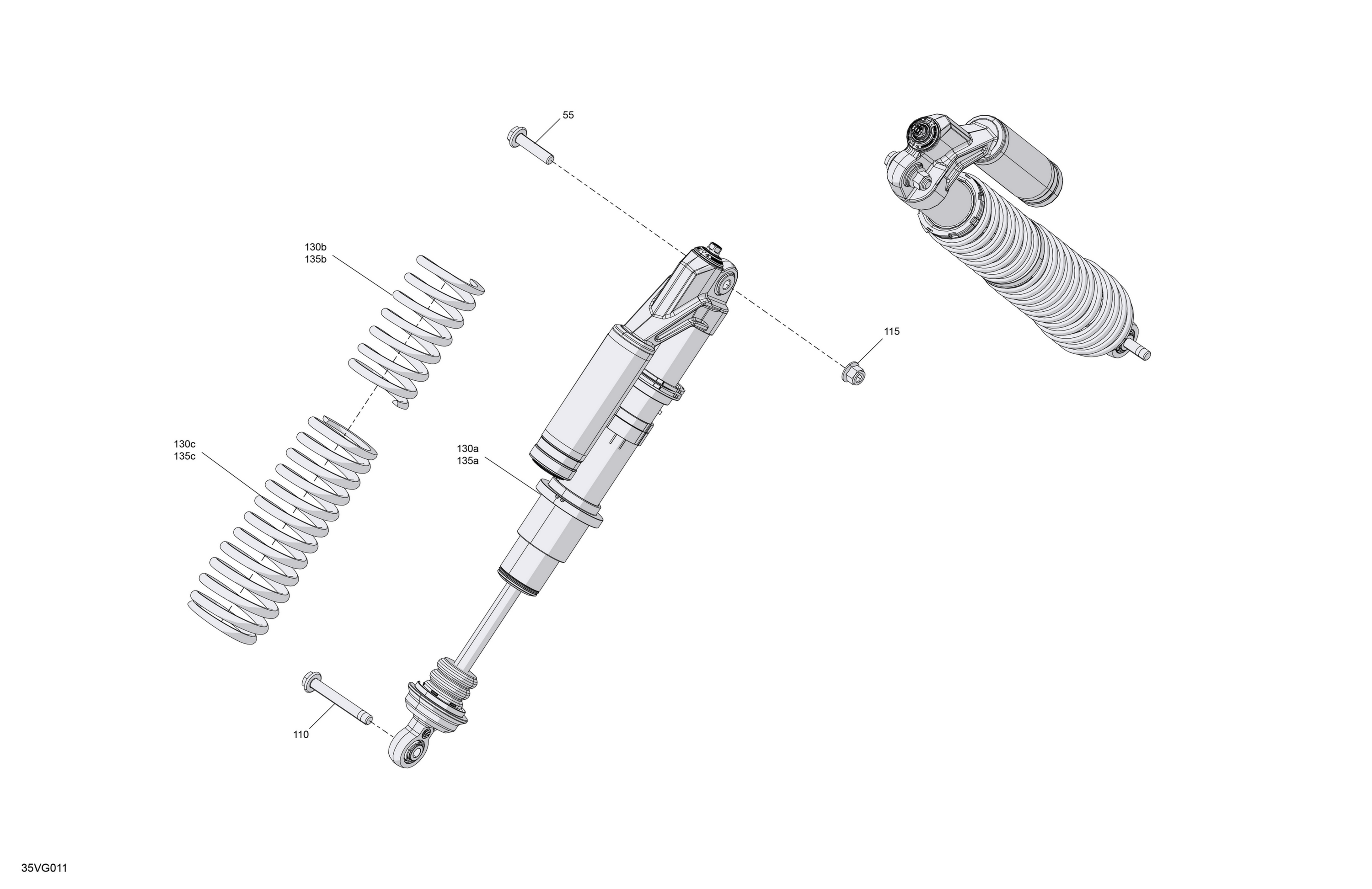 Схема узла: Suspension - Front Shocks