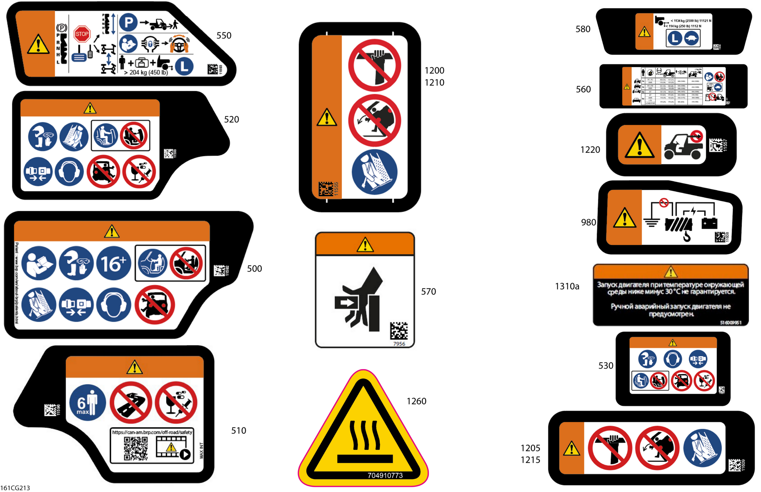 Схема узла: Body - Warning Decals