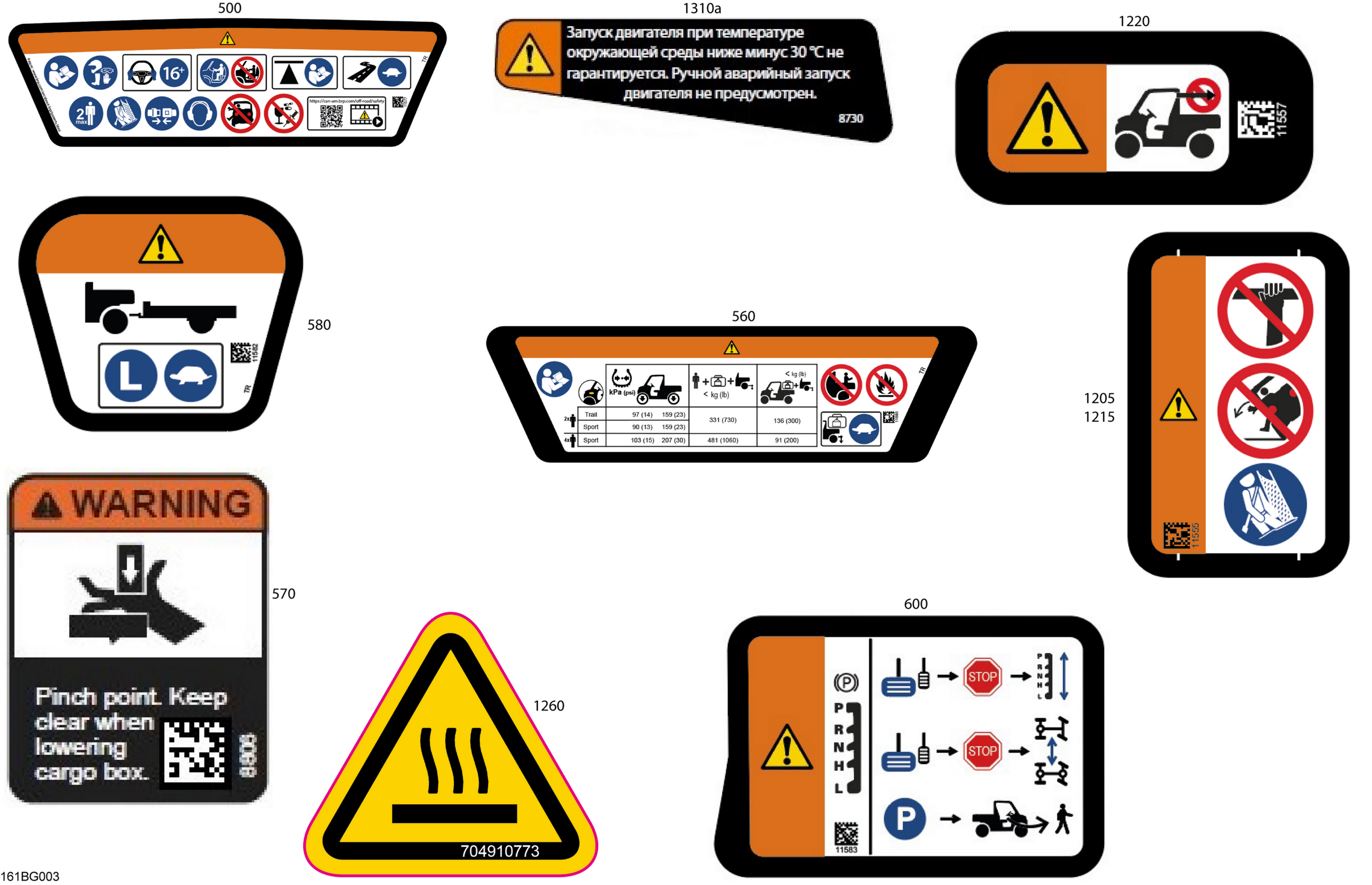 Схема узла: Body - Warning Decals