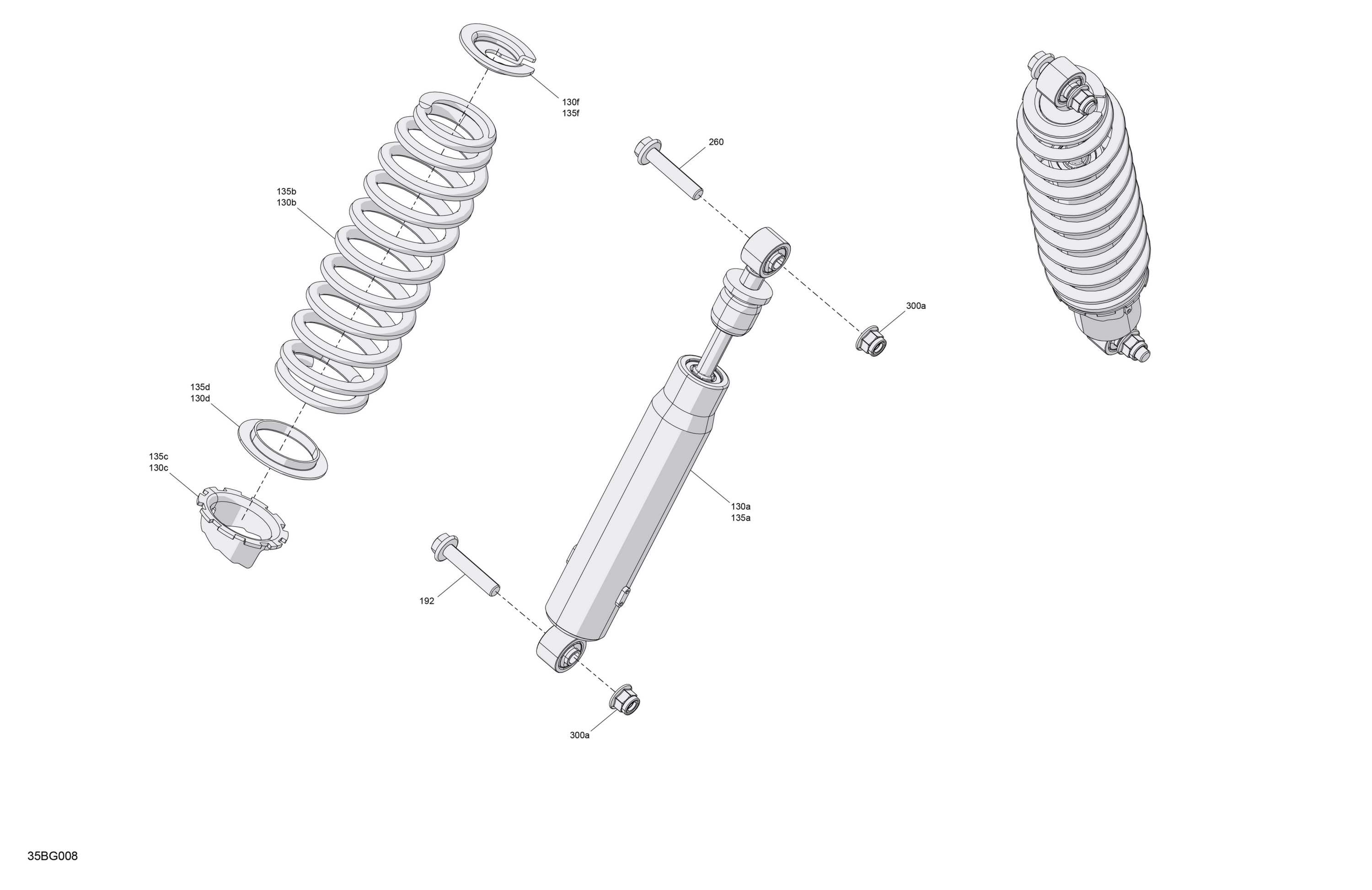 Схема узла: Suspension - Front Shocks