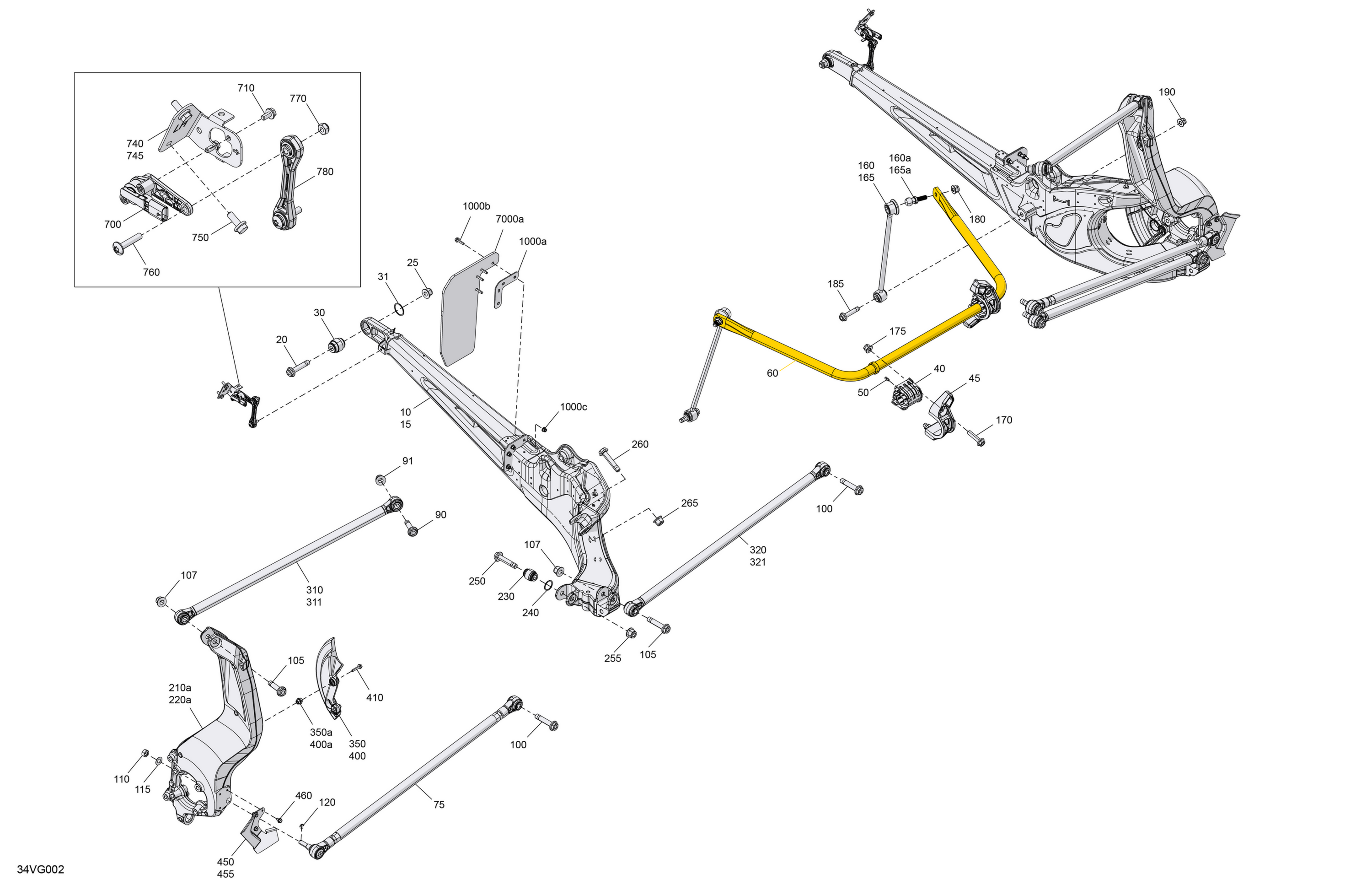 Схема узла: Suspension - Rear Components