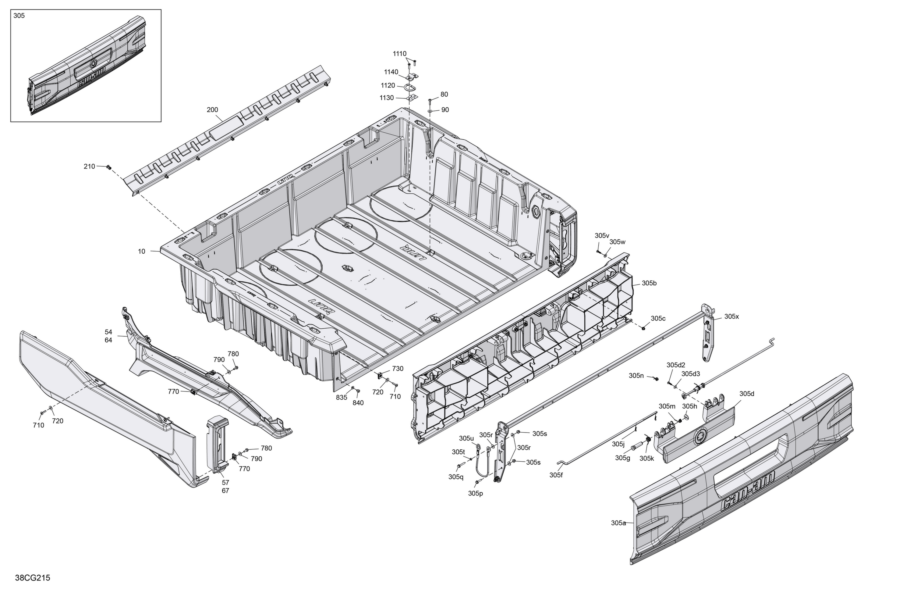 Схема узла: Body - Cargo - Upper Section