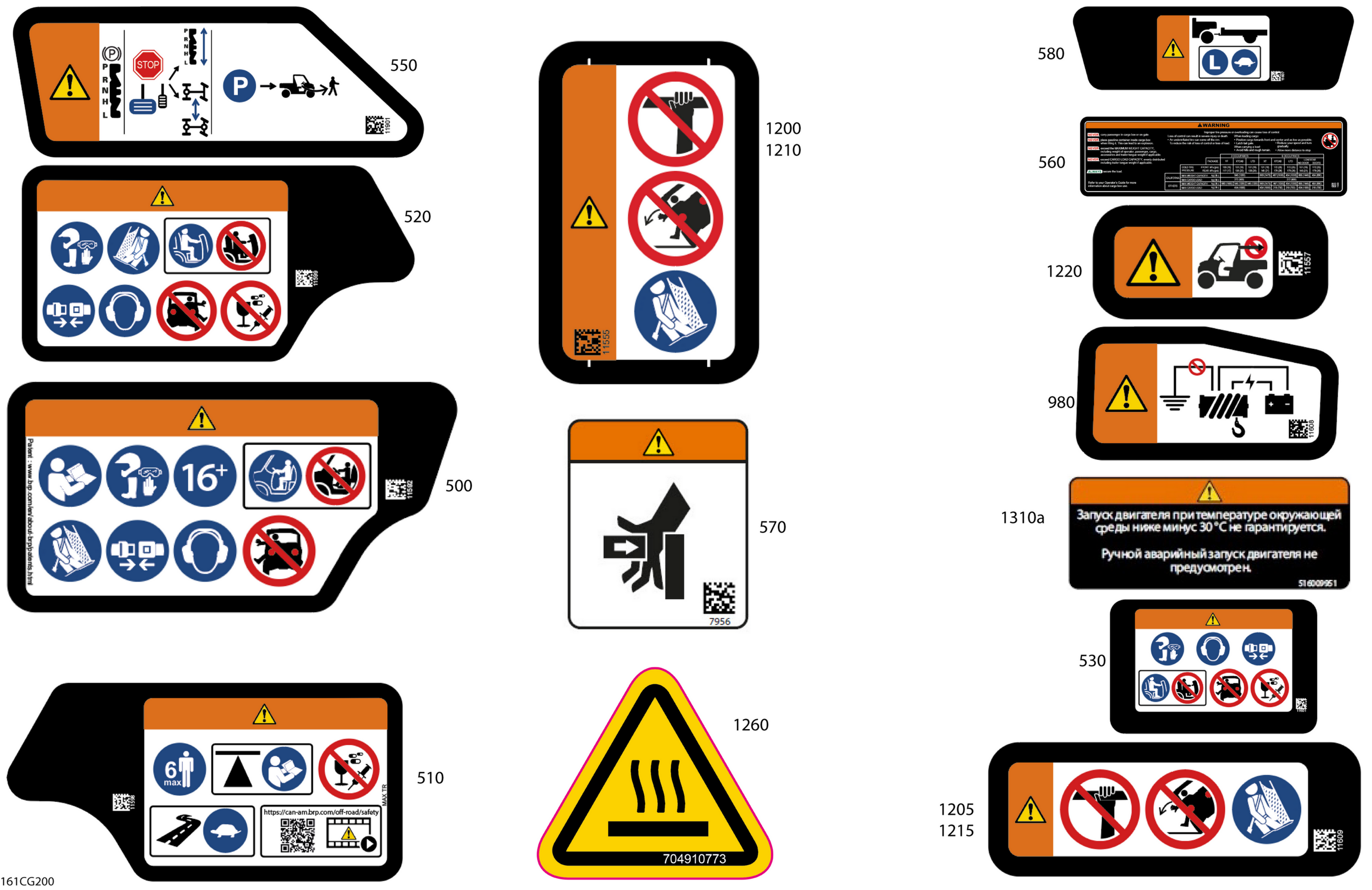 Схема узла: Body - Warning Decals