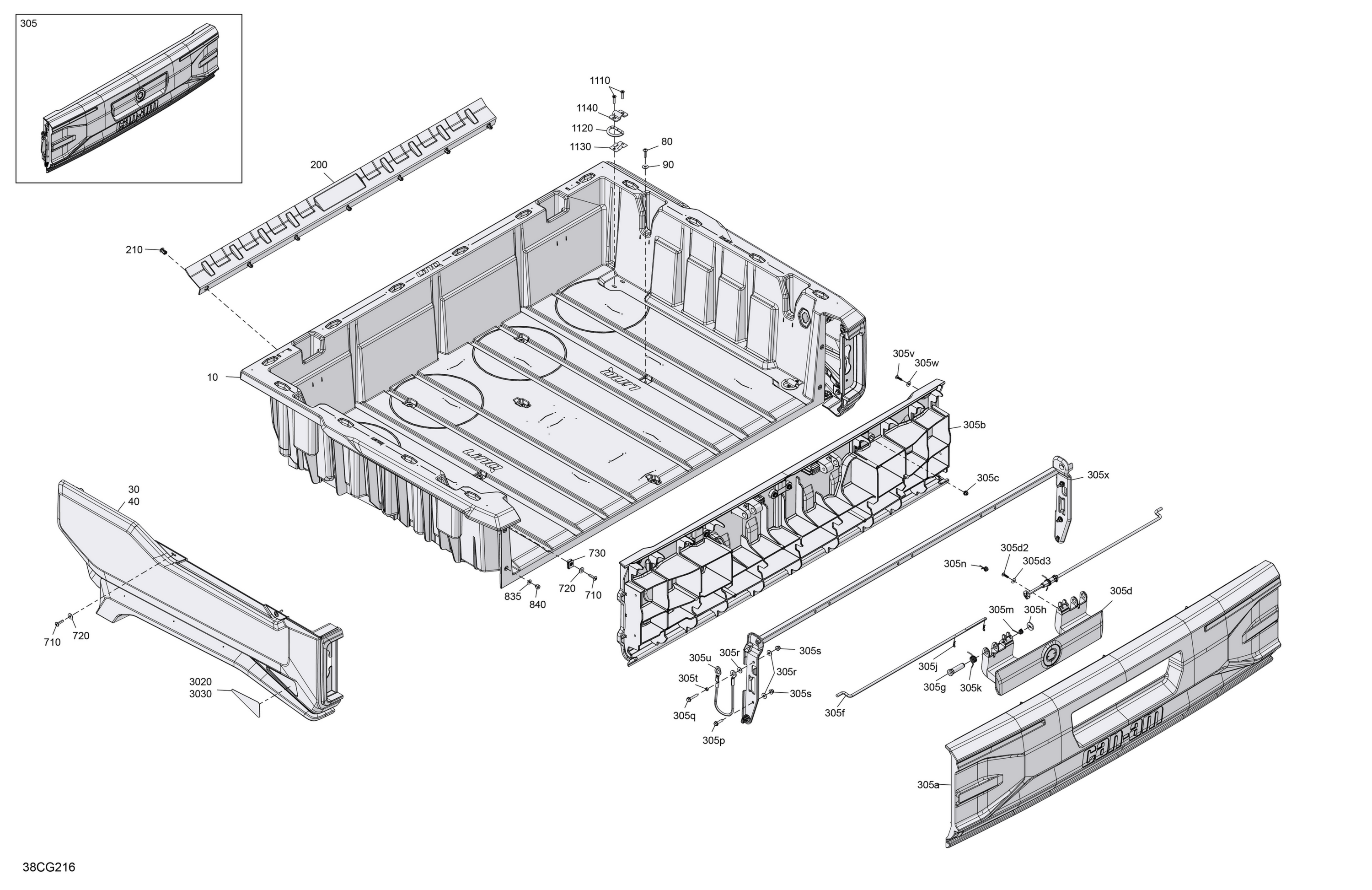 Схема узла: Body - Cargo - Upper Section