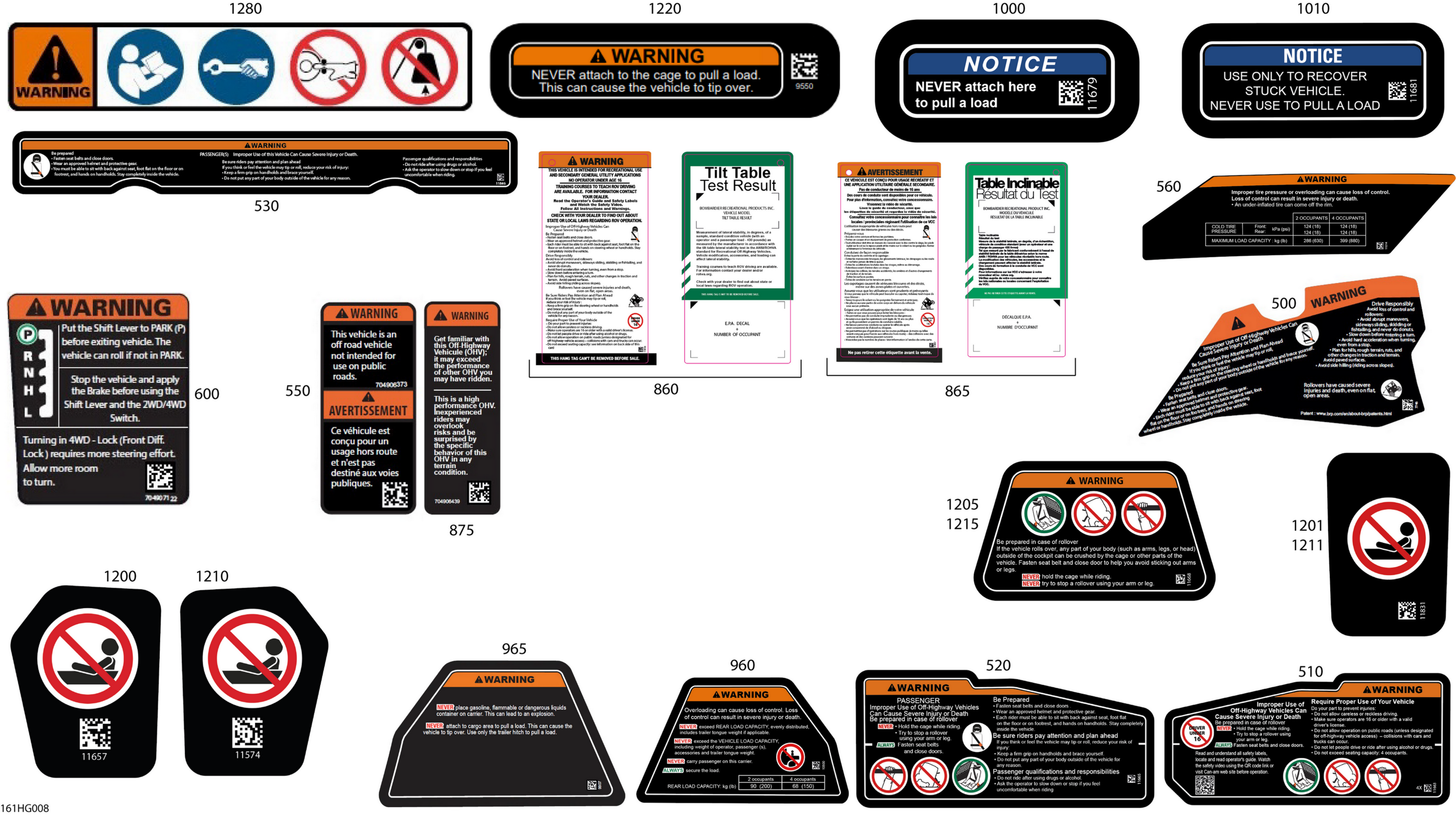 Схема узла: Body - Warning Decals