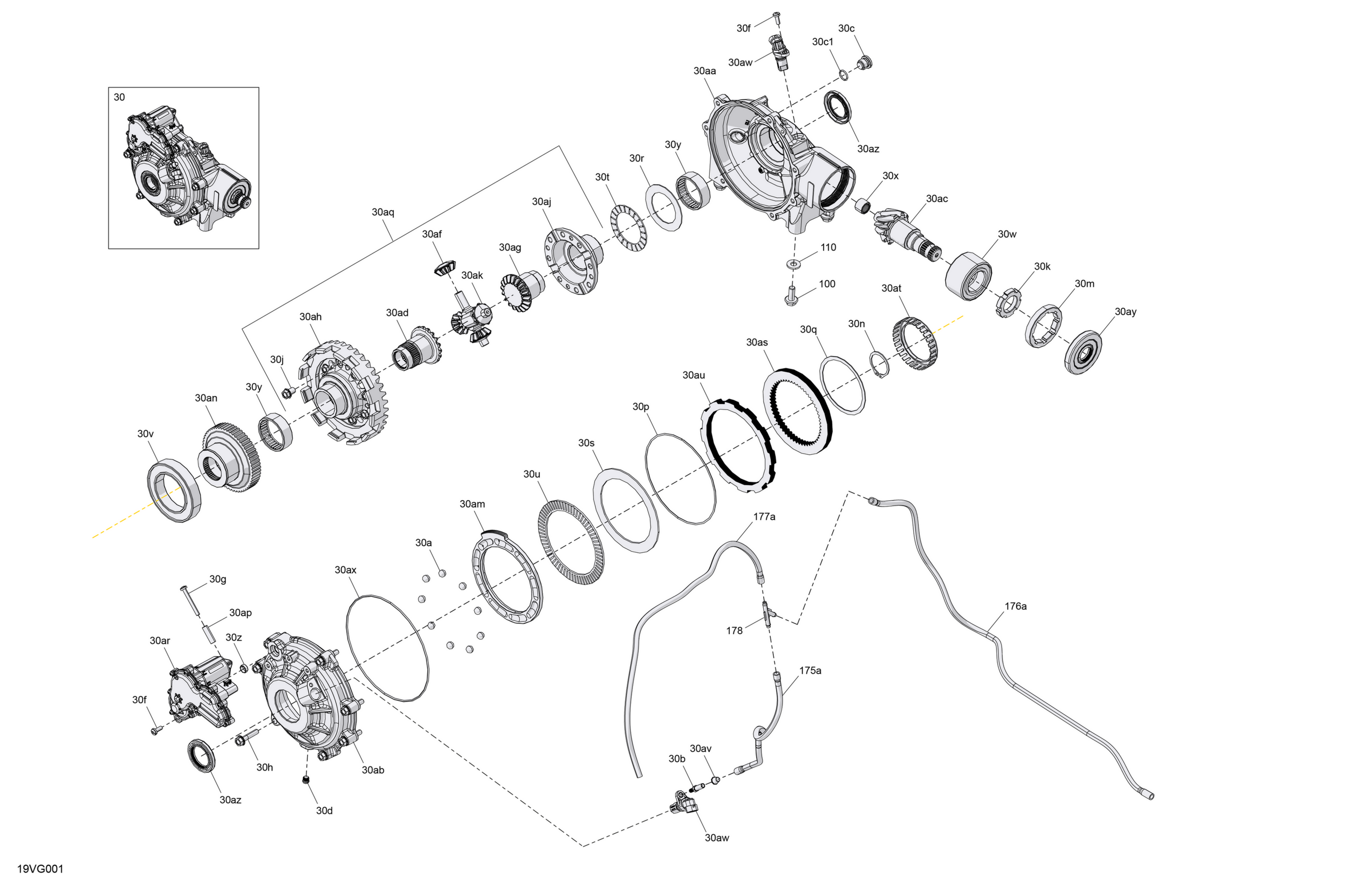 Схема узла: Drive - Front - Differential Parts