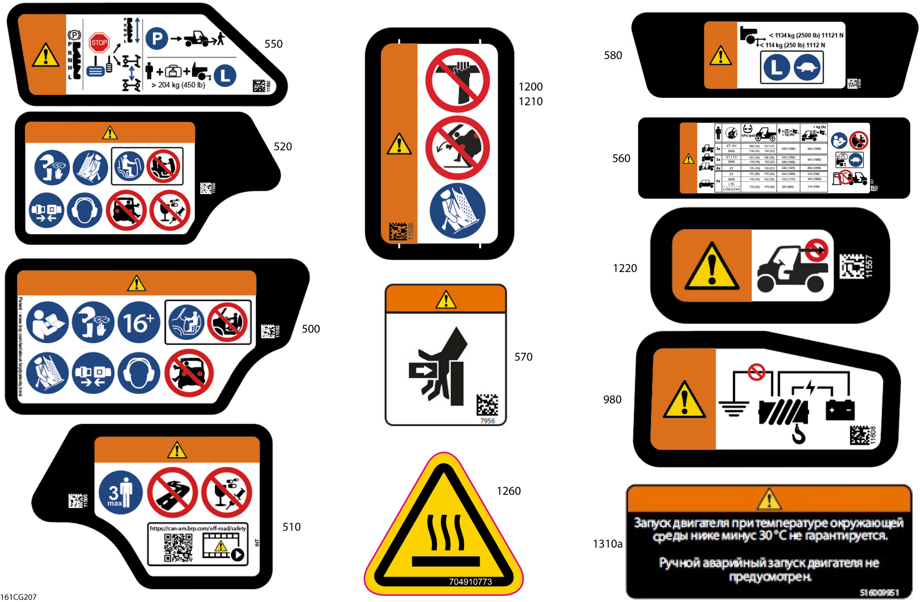 Схема узла: Body - Warning Decals