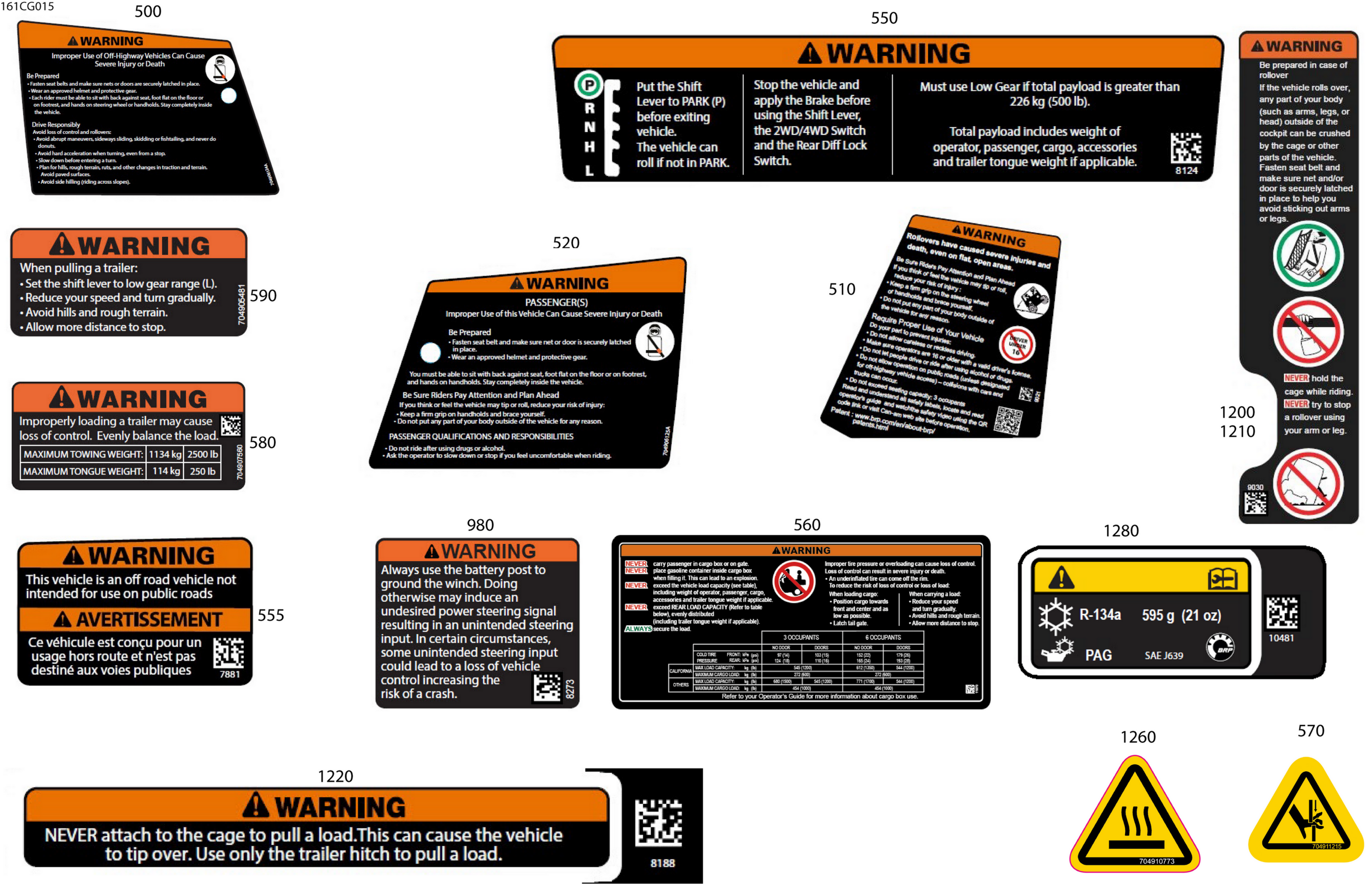 Схема узла: Body - Warning Decals