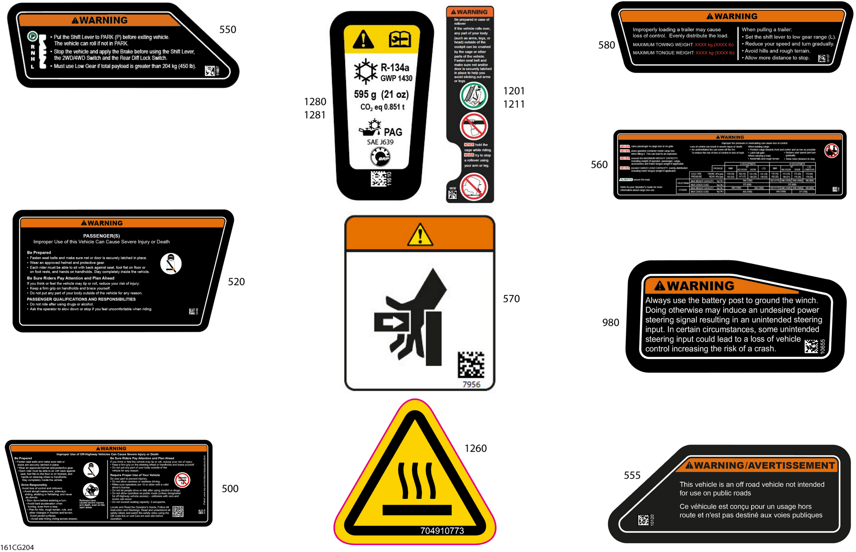 Body - Warning Decals