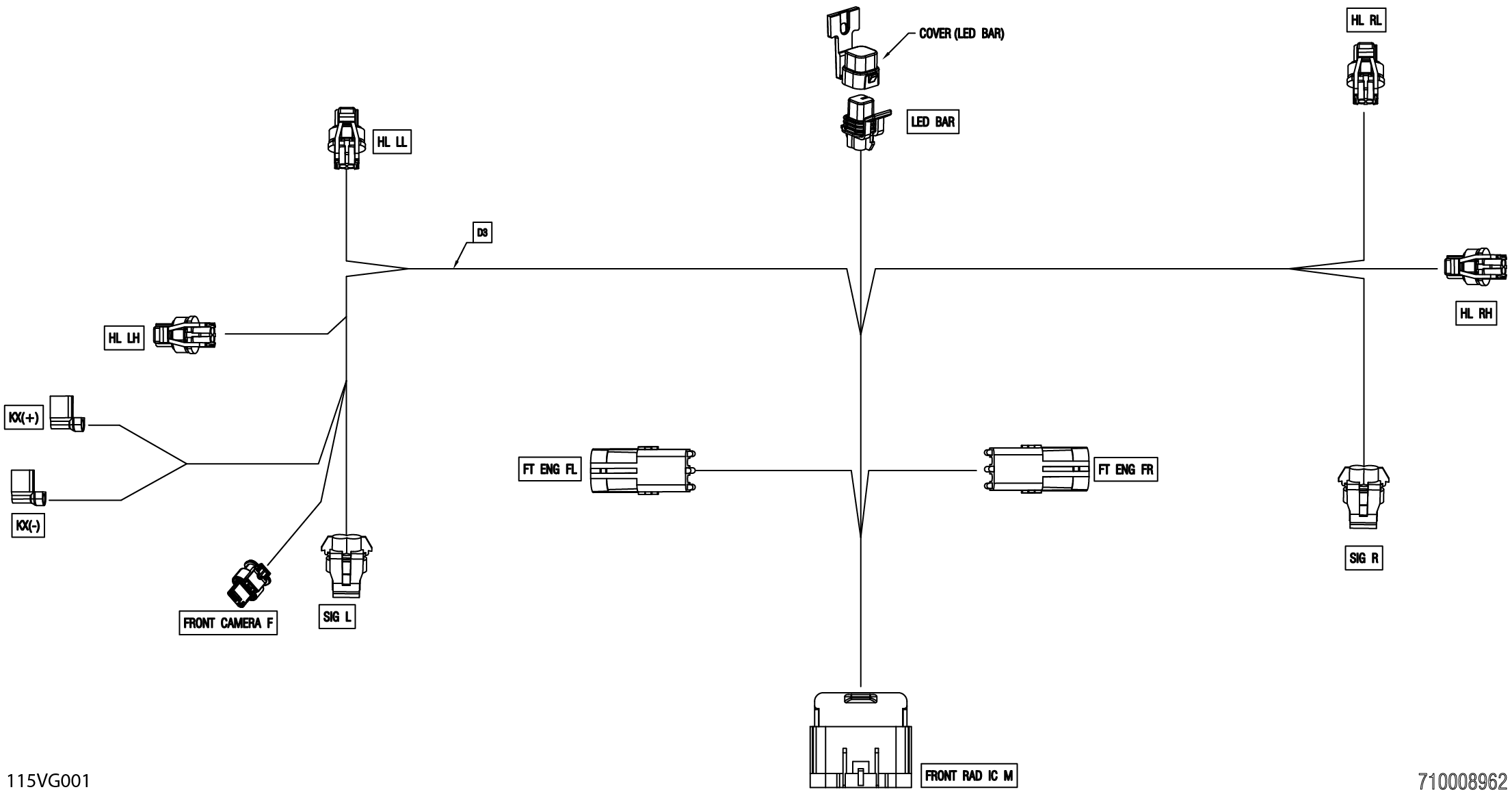 Схема узла: Electric - Headlight Wiring Harness