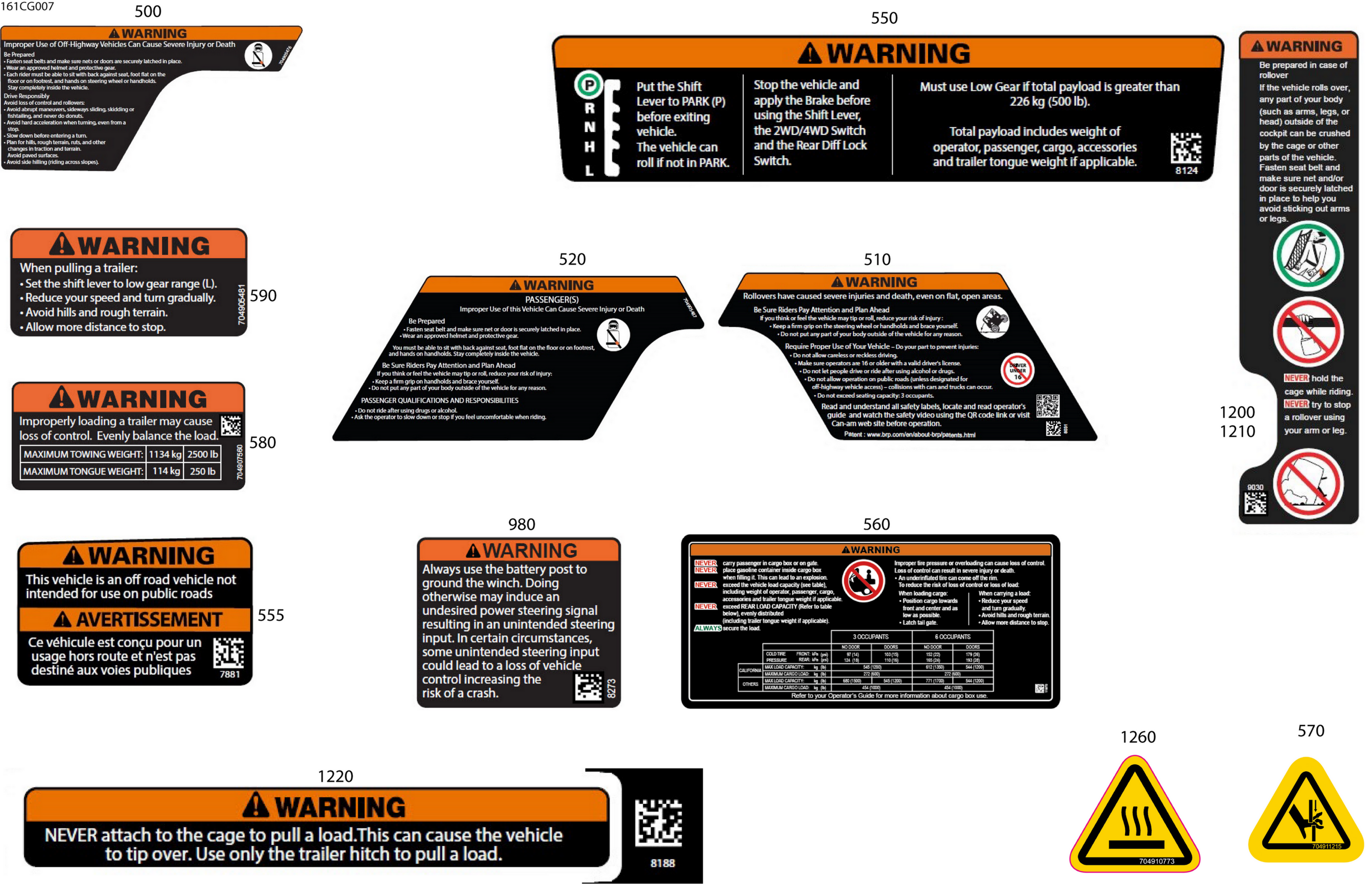 Body - Warning Decals