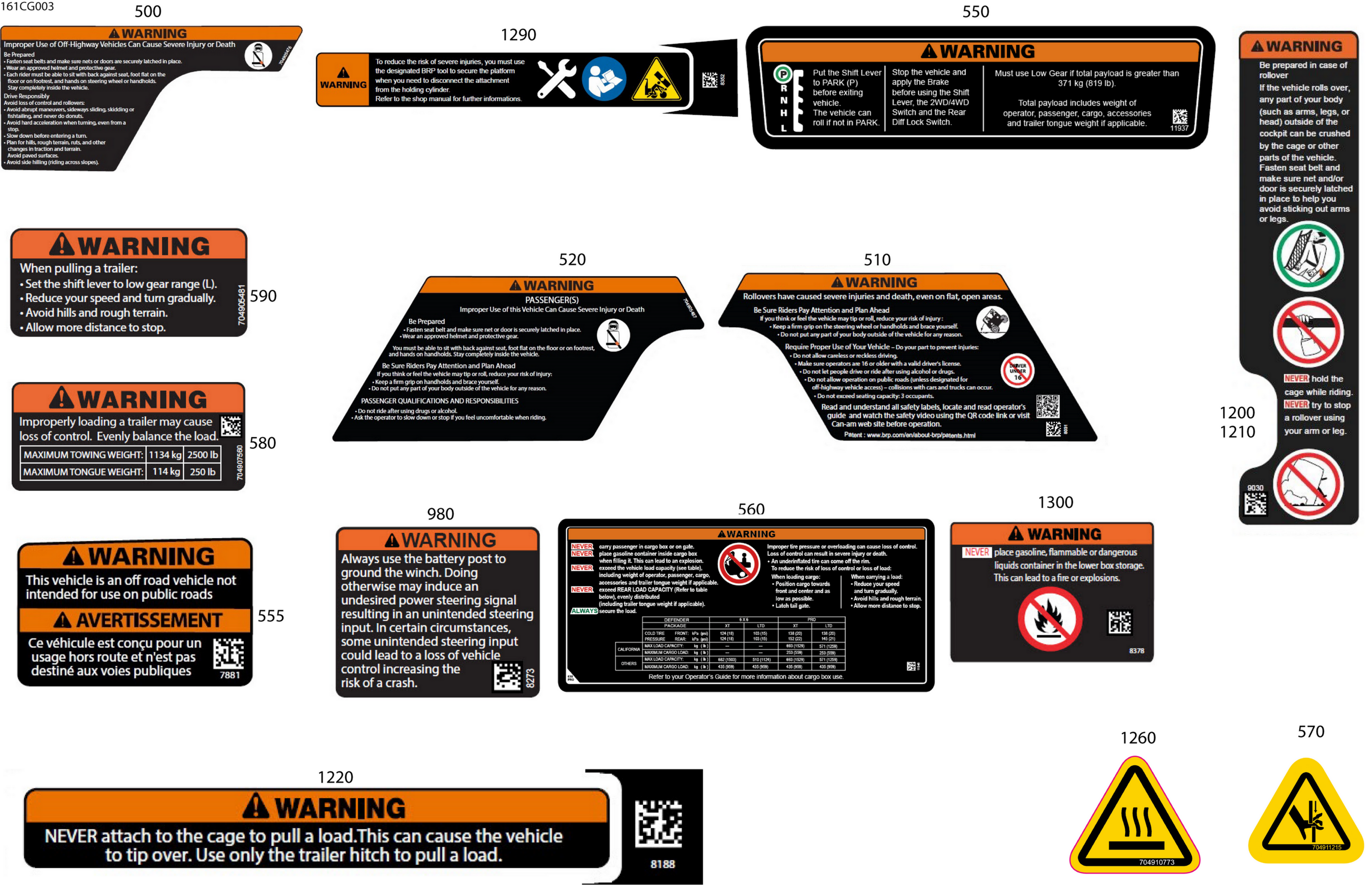 Схема узла: Body - Warning Decals