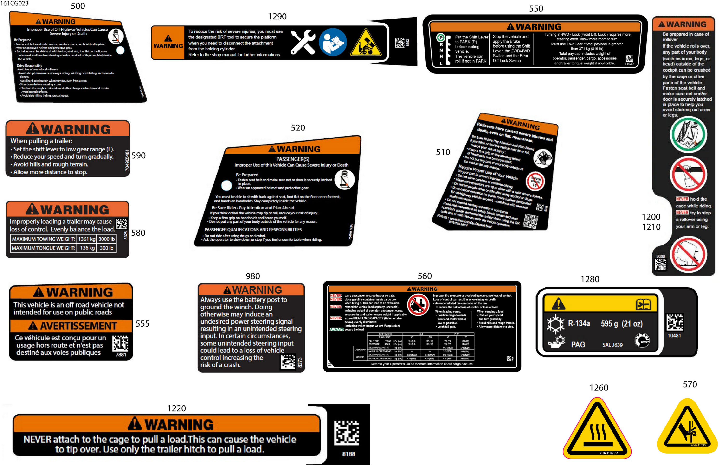 Схема узла: Body - Warning Decals