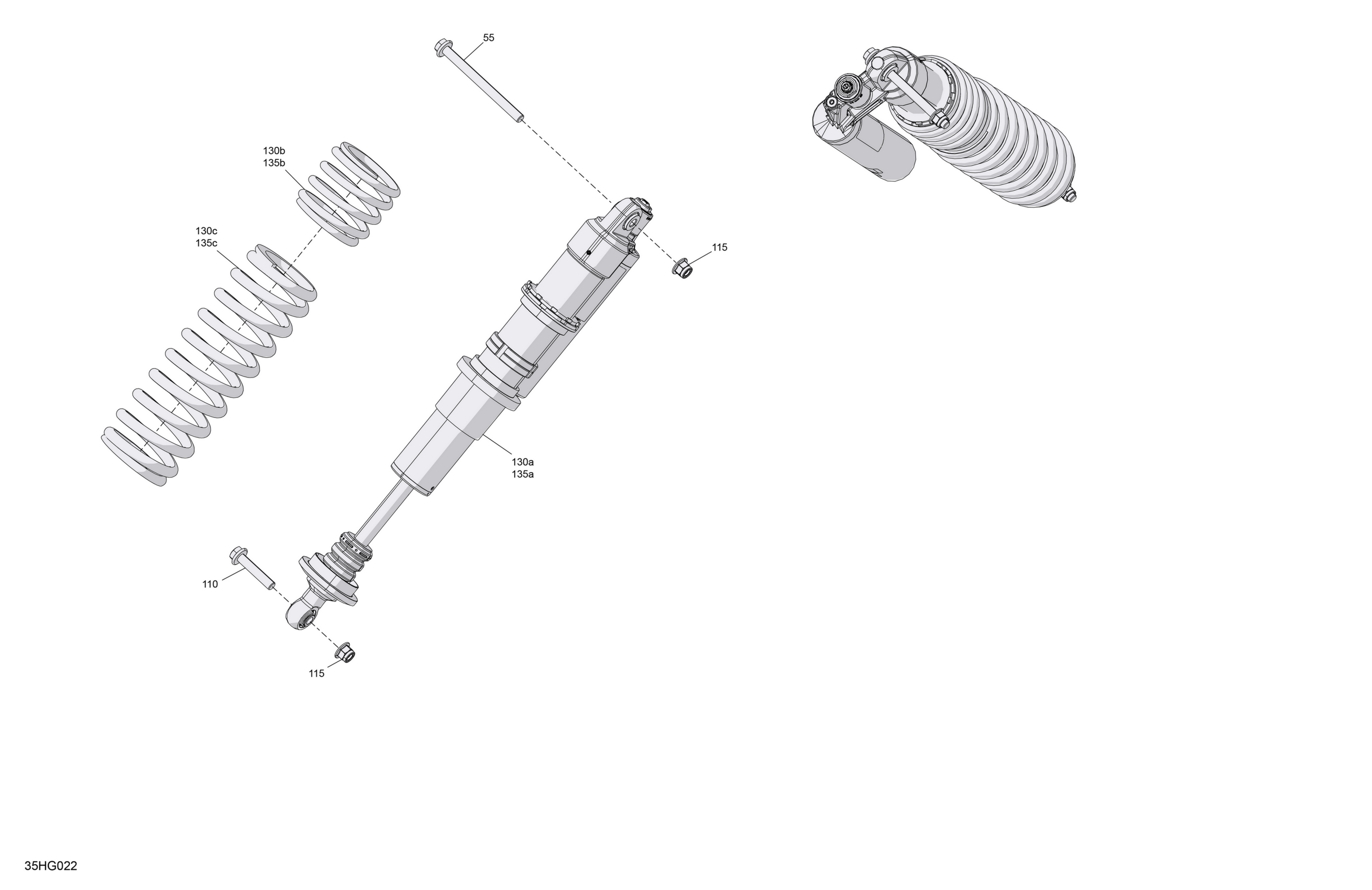 Схема узла: Suspension - Front Shocks
