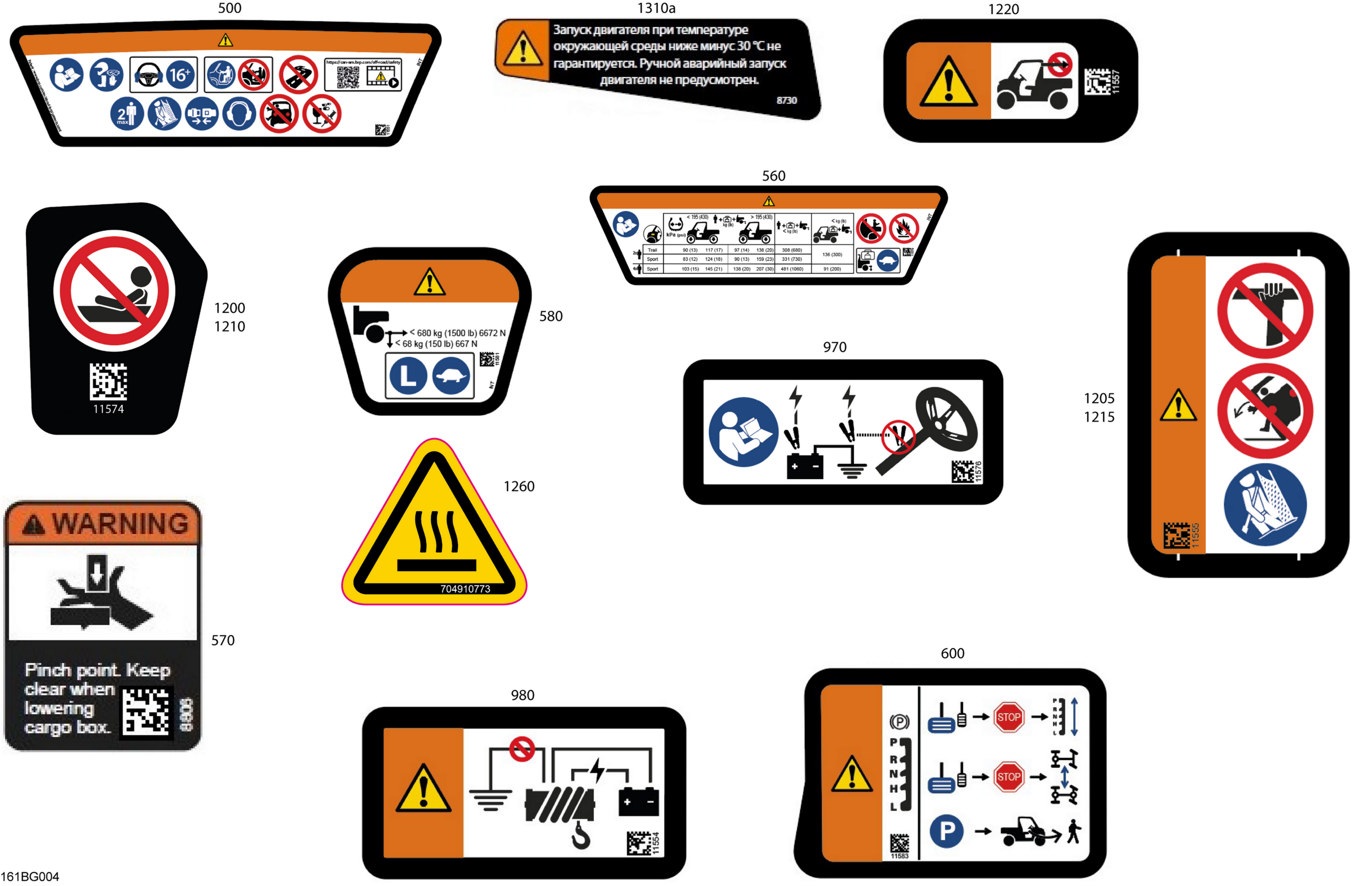 Схема узла: Body - Warning Decals