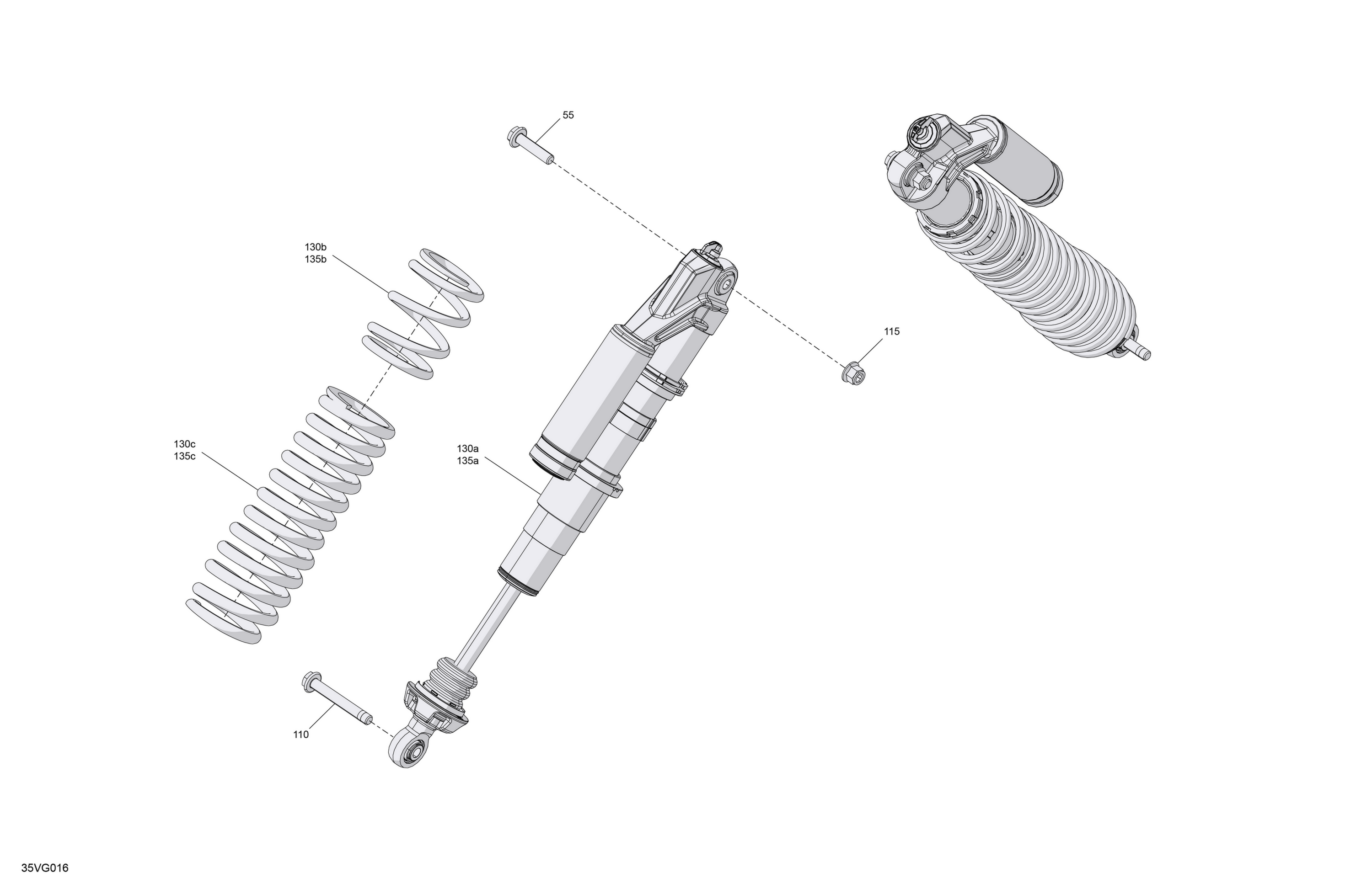 Схема узла: Suspension - Front Shocks