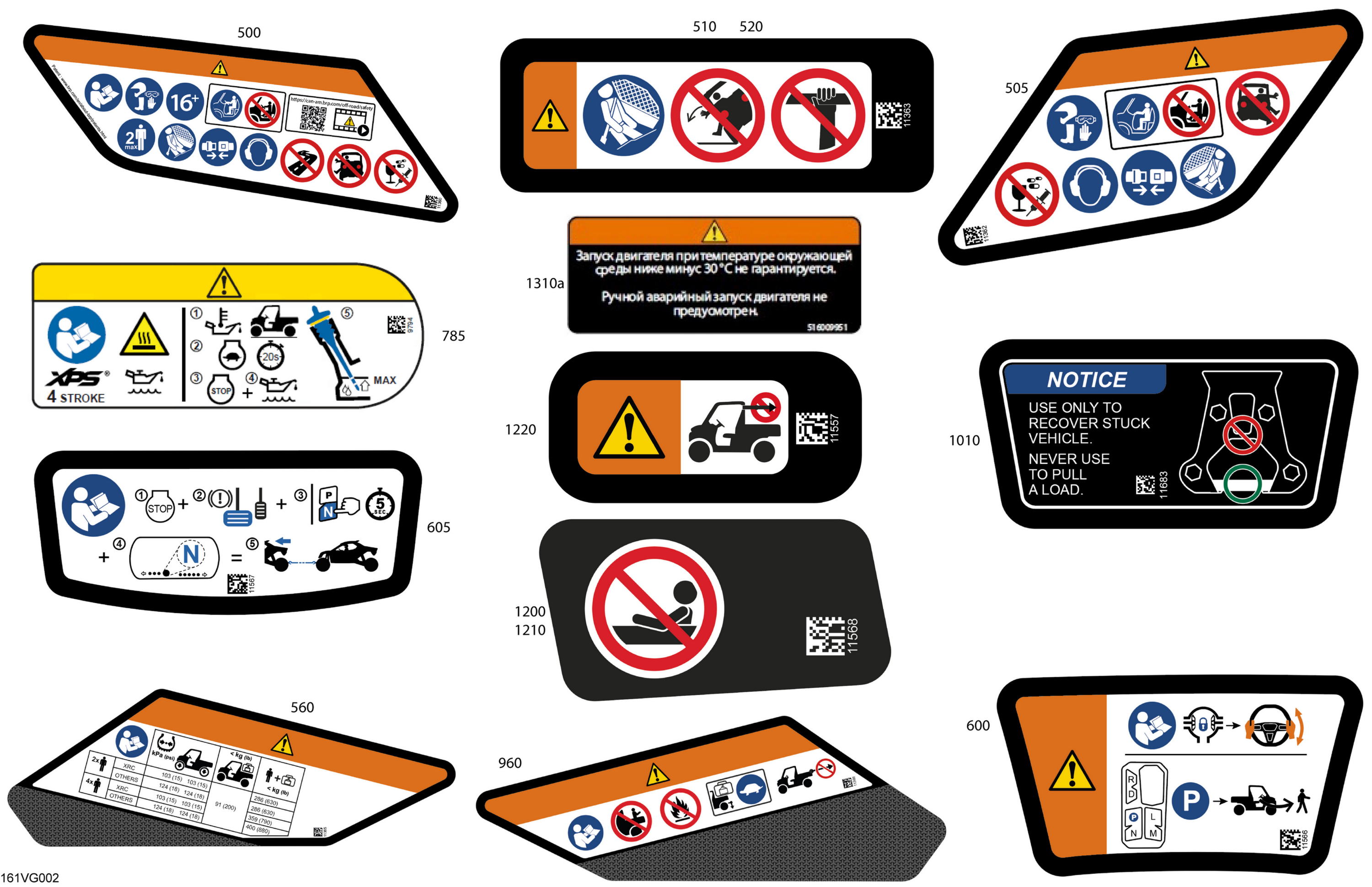 Схема узла: Body - Warning Decals