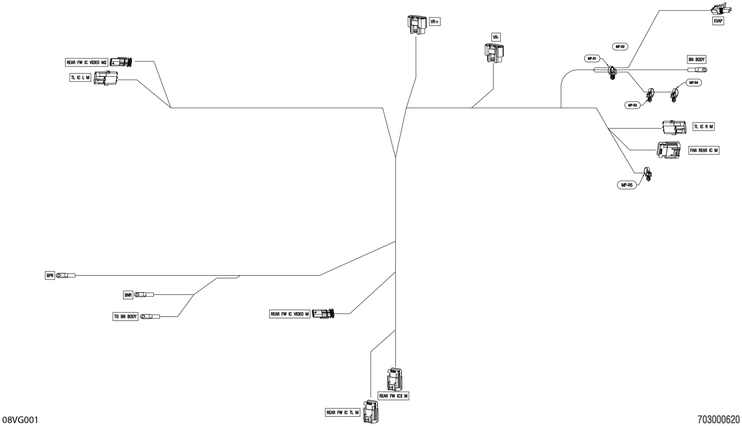 Схема узла: Electric - Junction Wiring Harness