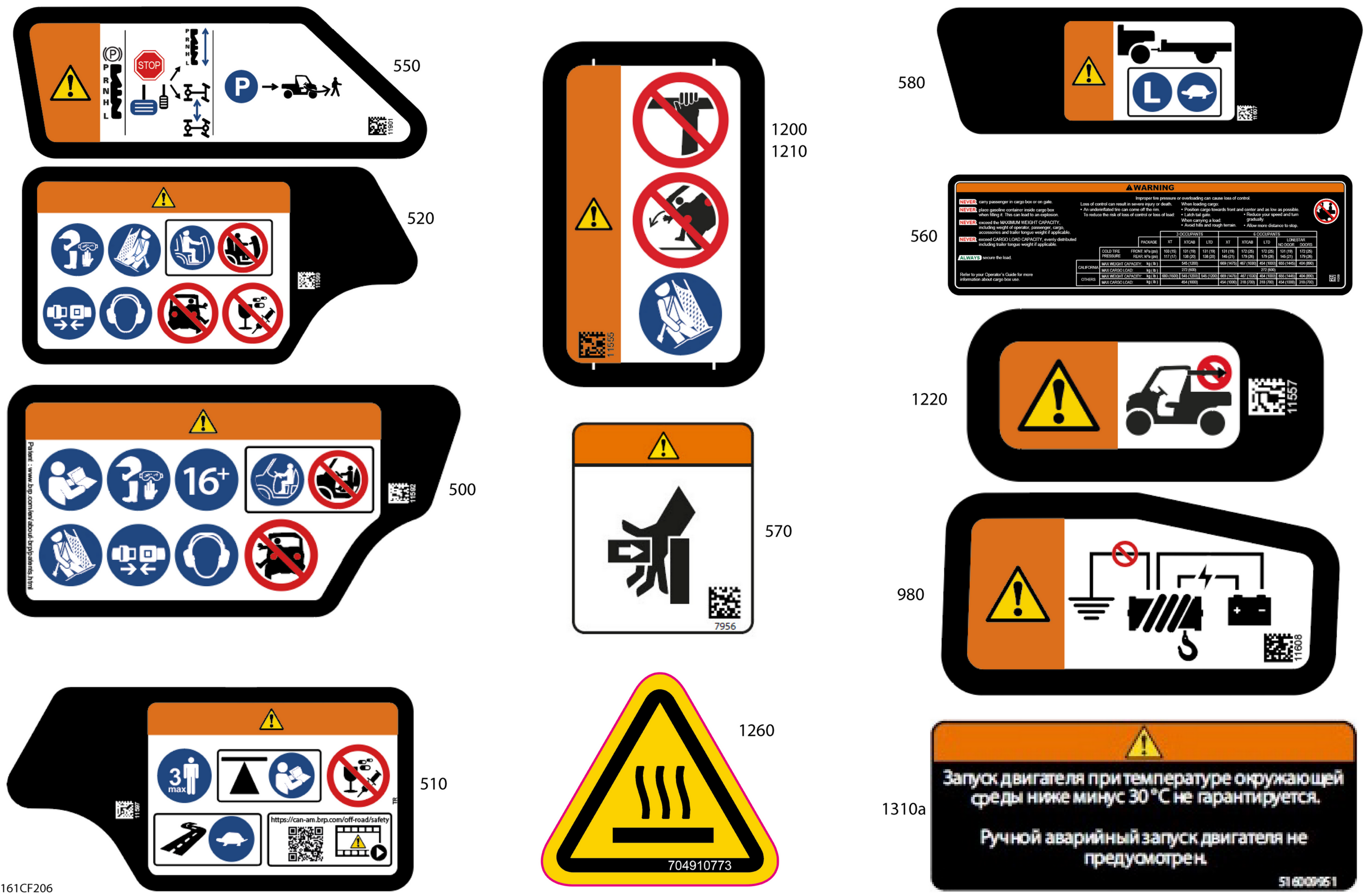 Схема узла: Body - Warning Decals