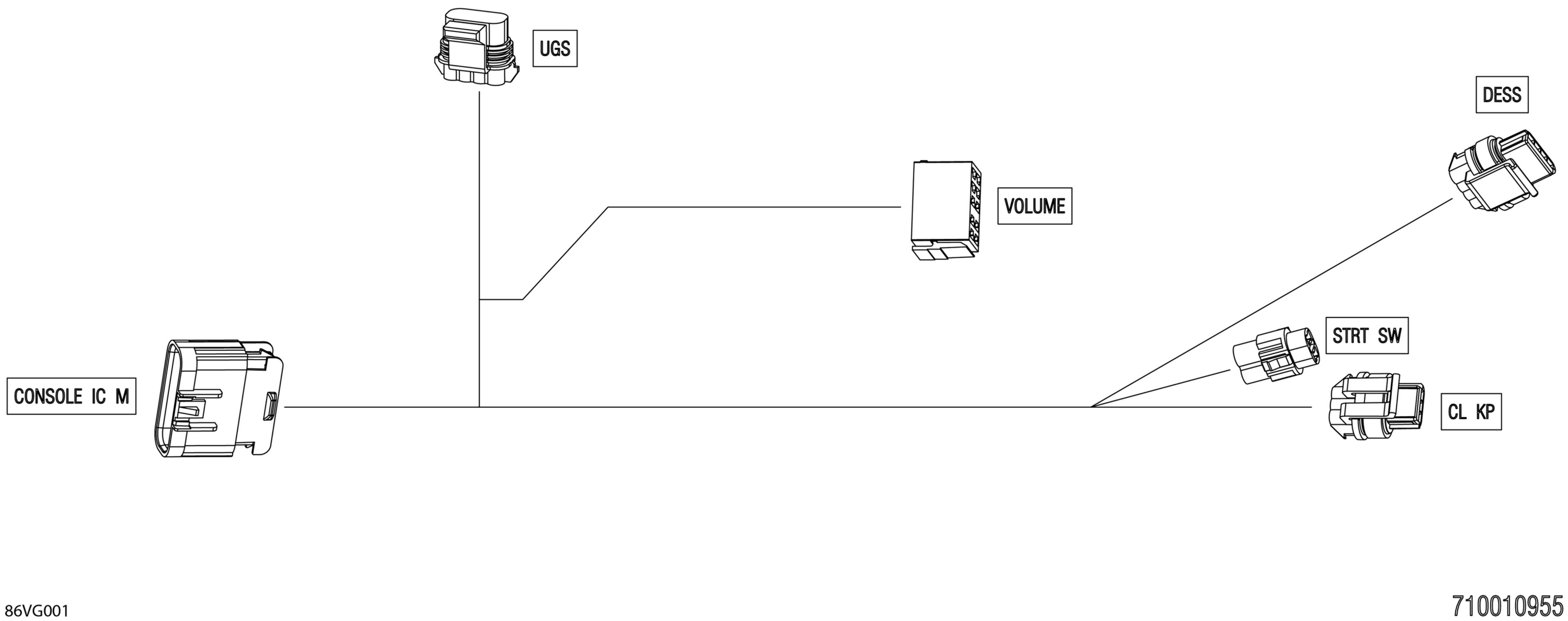Схема узла: Electric - Console Wiring Harness