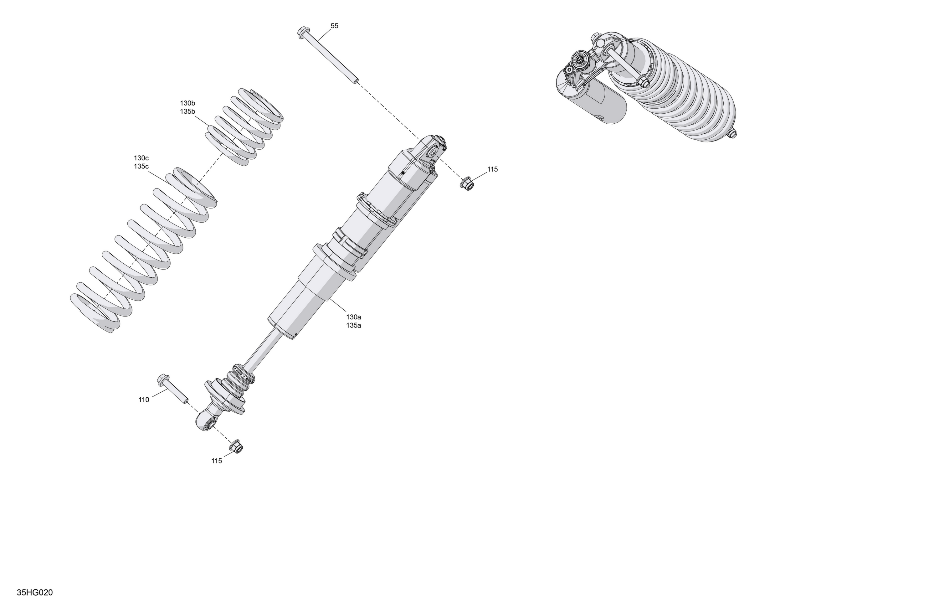 Схема узла: Suspension - Front Shocks