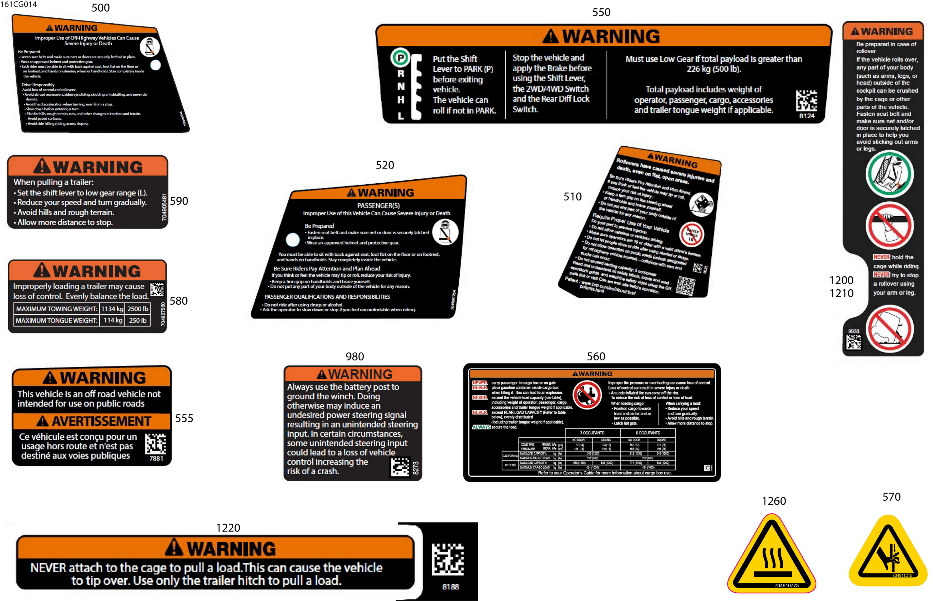 Схема узла: Body - Warning Decals