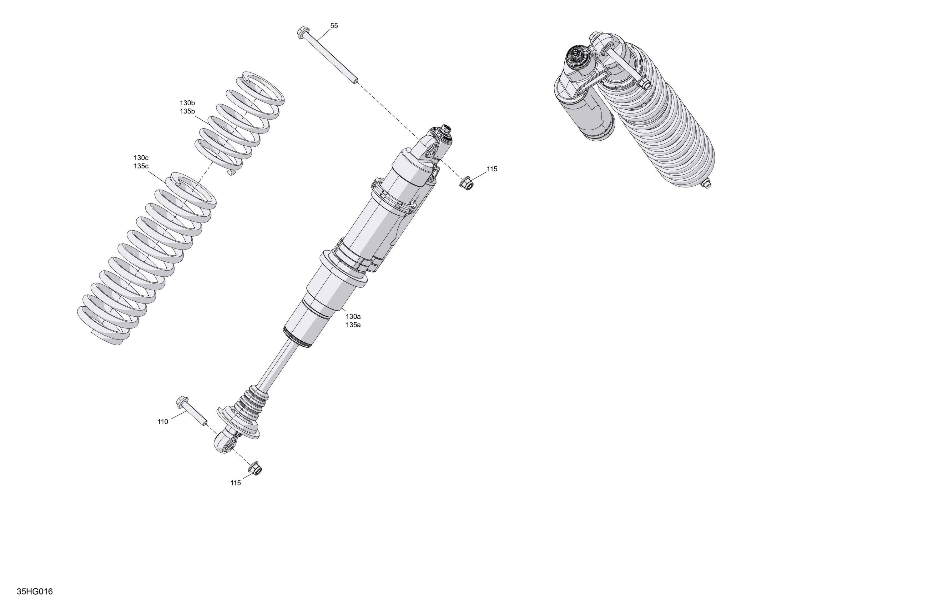 Схема узла: Suspension - Front Shocks