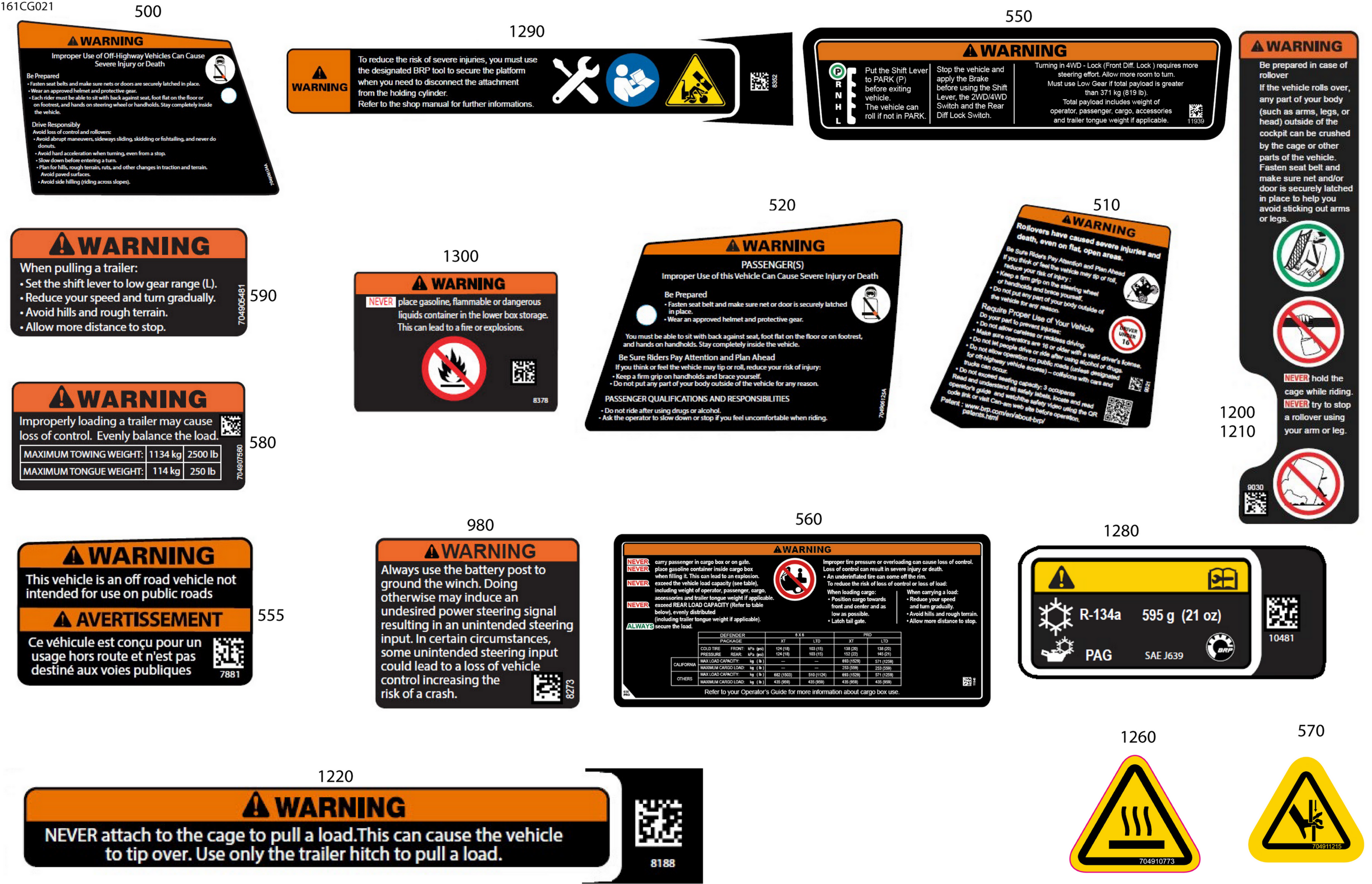 Схема узла: Body - Warning Decals