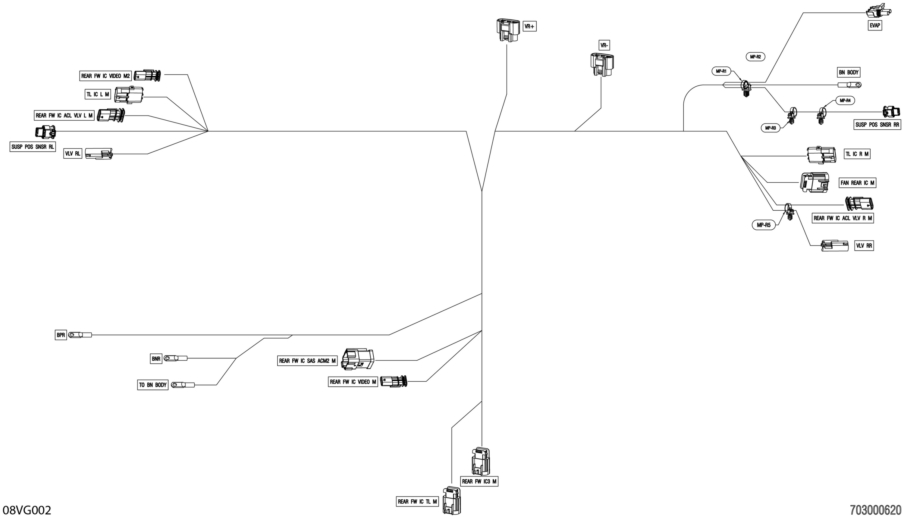 Схема узла: Electric - Junction Wiring Harness