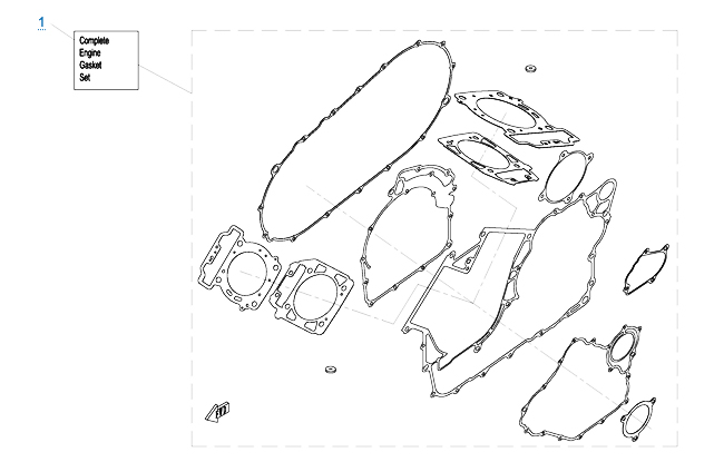 Схема узла: Двигатель - КОМПЛЕКТ ПРОКЛАДОК