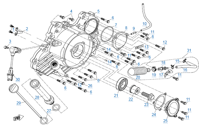 Схема узла: Двигатель - КРЫШКА КАРТЕРА