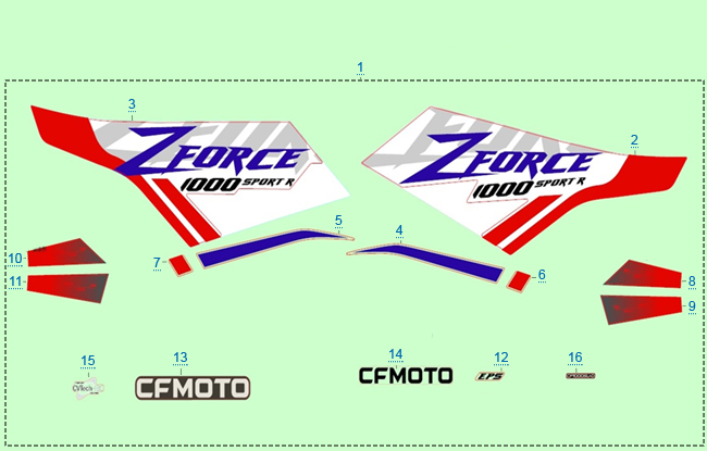 Схема узла: РАСПОЛОЖЕНИЕ СТИКЕРОВ (БЕЛЫЙ  PEARL WHITE) 2023