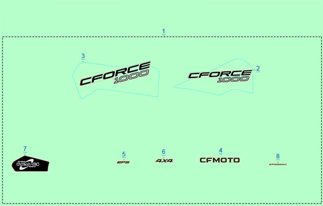 РАСПОЛОЖЕНИЕ СТИКЕРОВ (КАМУФЛЯЖ TRUE TIMBER CAMO) 2022