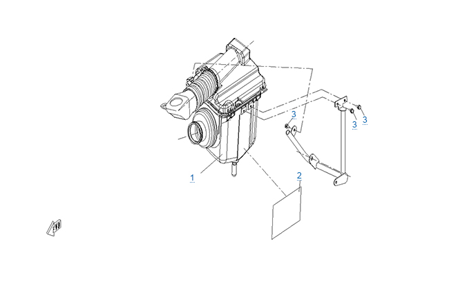 Схема узла: ВОЗДУШНЫЙ ФИЛЬТР В СБОРЕ