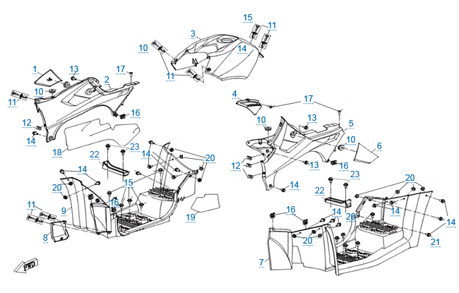 Схема узла: ПЛАСТИКОВЫЕ ДЕТАЛИ 2