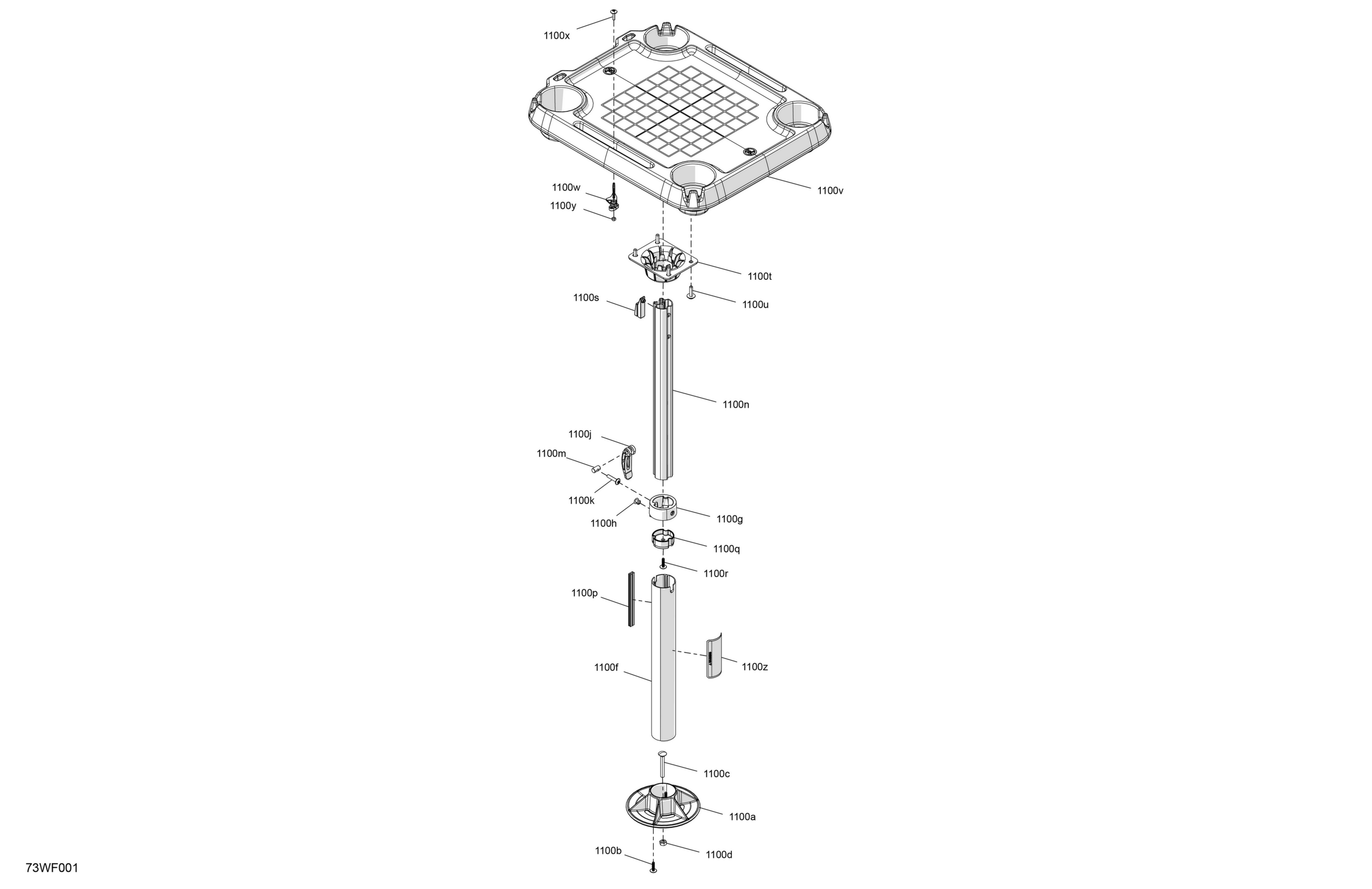 Схема узла: FURNITURE - Adjustable Table