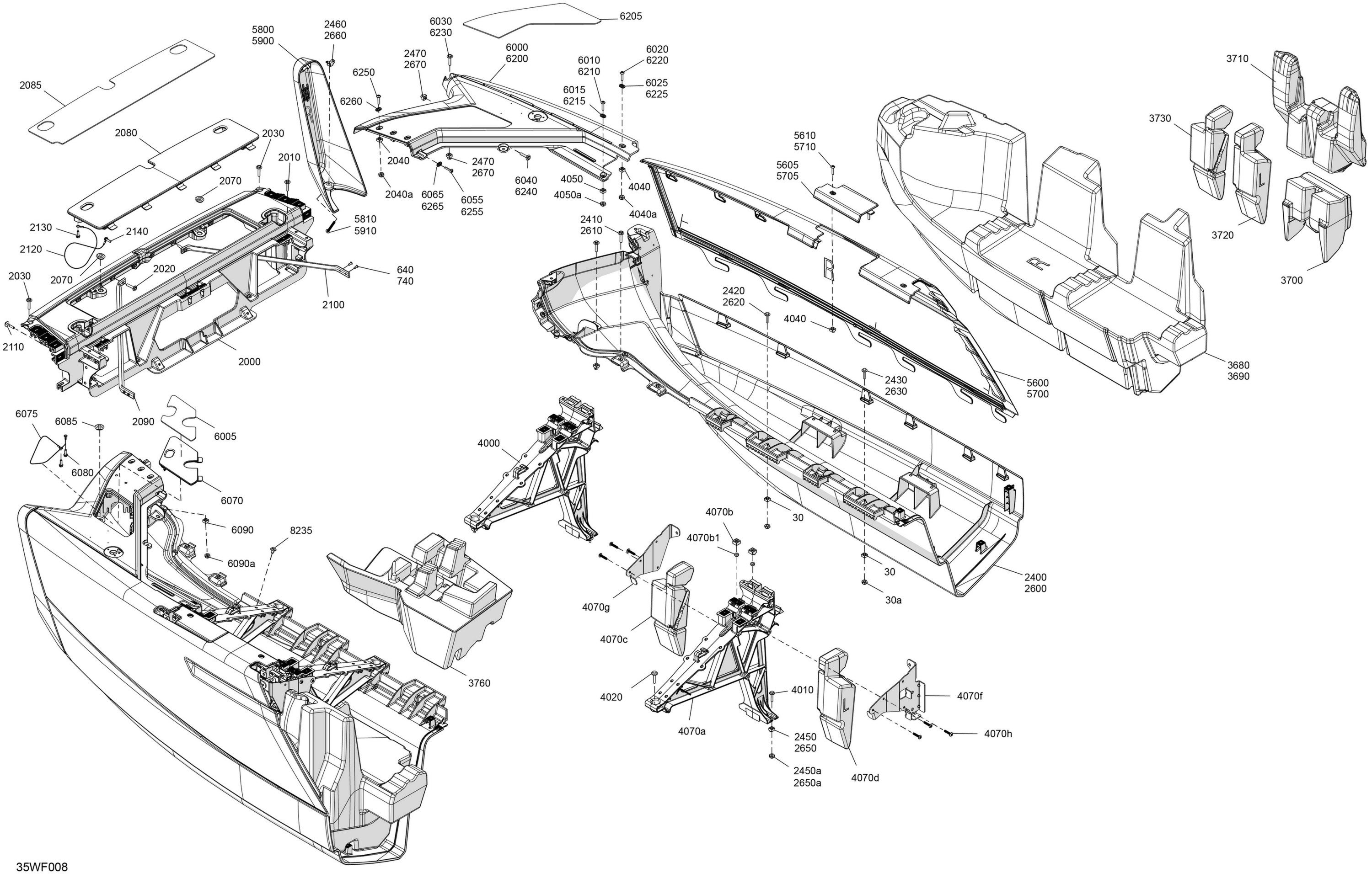 HULL - Front Deflector Float and Front Bumper