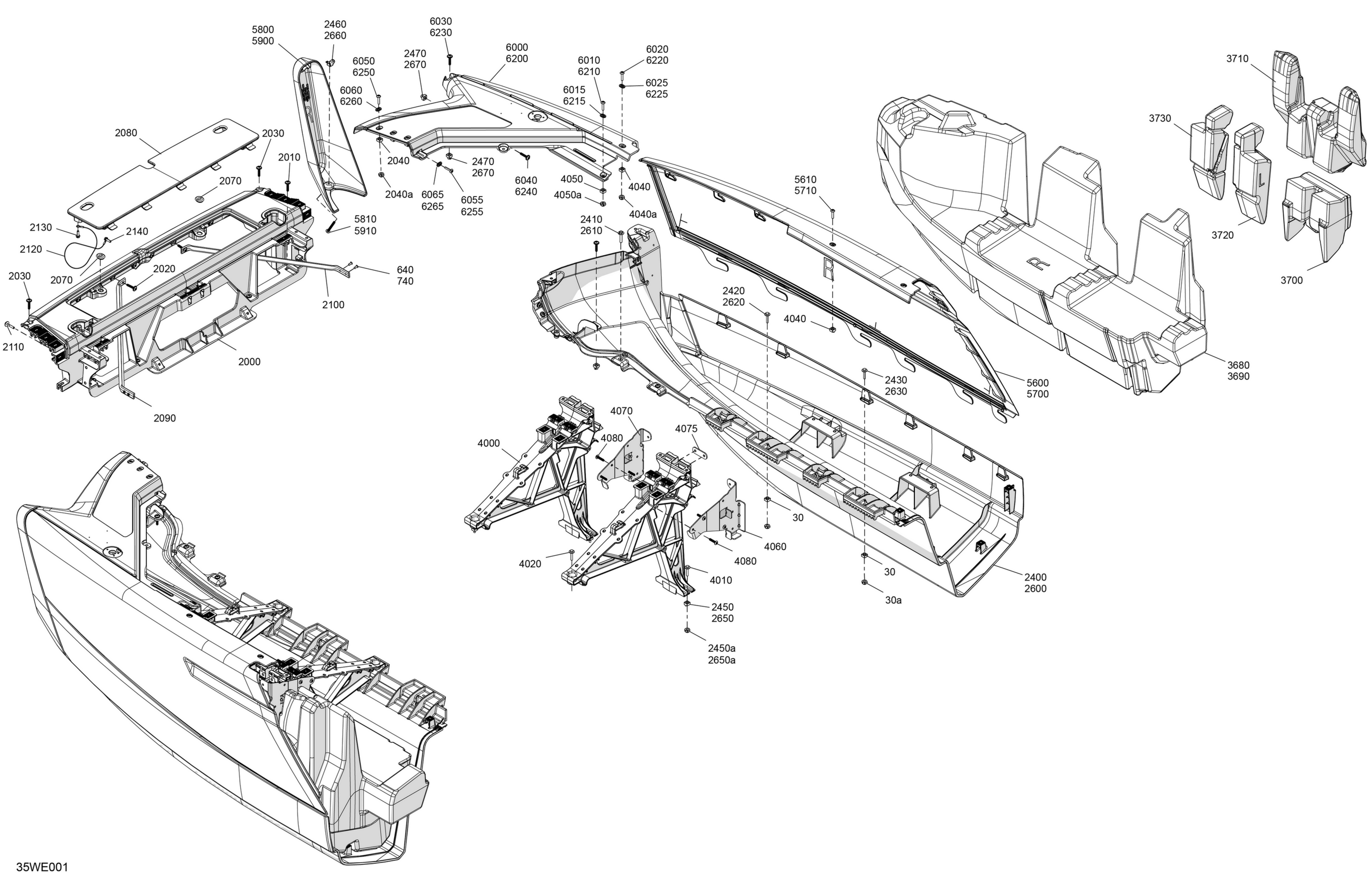 Схема узла: HULL - Front Deflector Float and Front Bumper