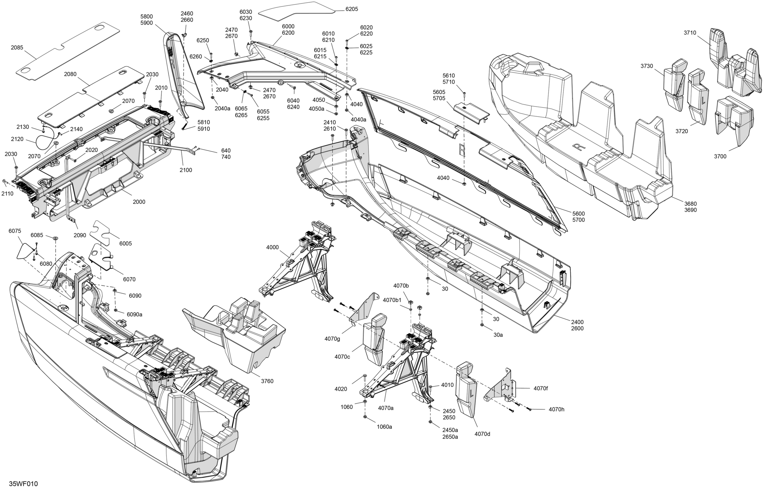 Схема узла: HULL - Front Deflector Float and Front Bumper